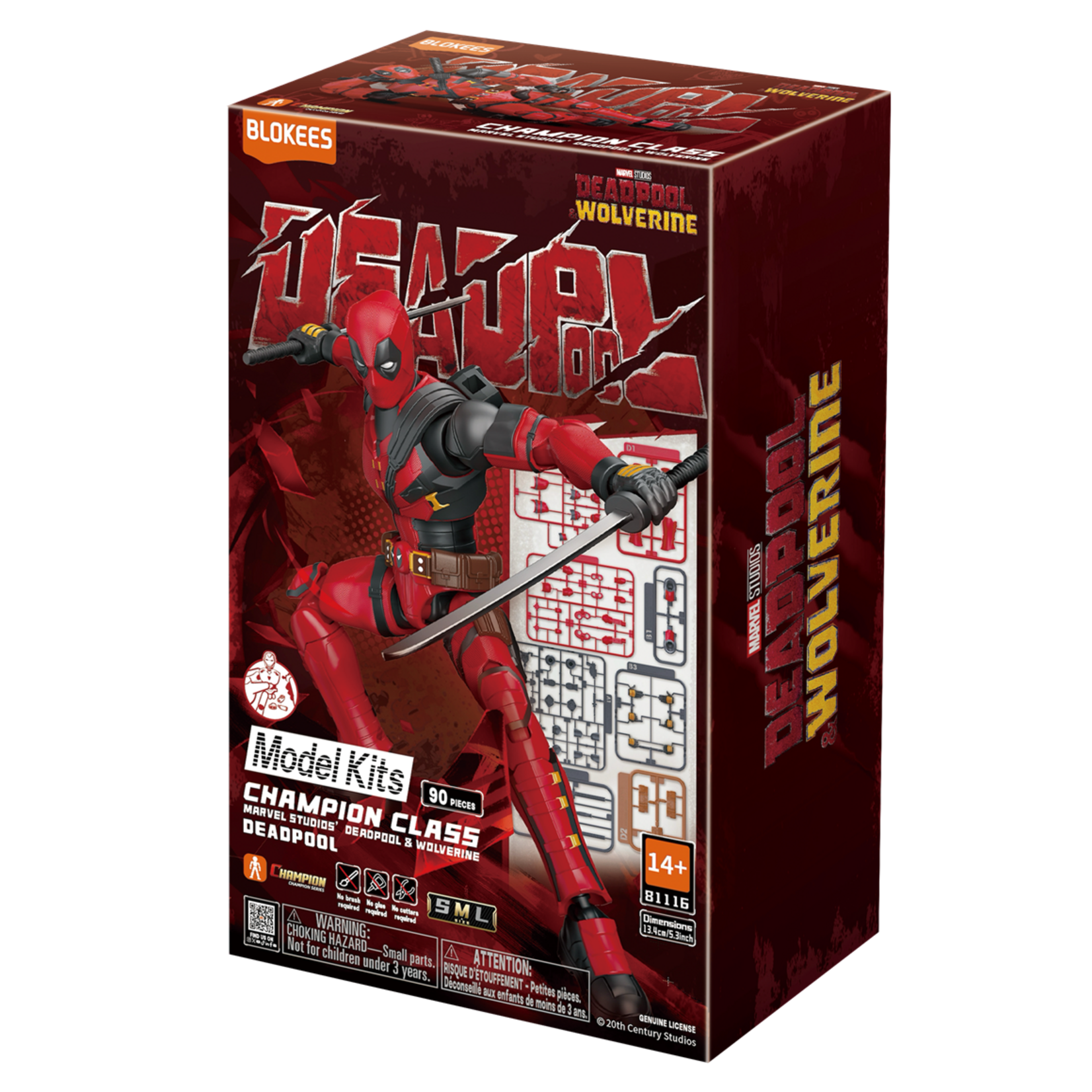 Blokees BKE81116 Blokees Marvel Champion Class 04 "Deadpool & Wolverine" Deadpool Plastic Model Kit