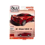 Auto World AWSP084A Auto World 2020 Chevrolet Corvette Torch Red w/Black Stripes