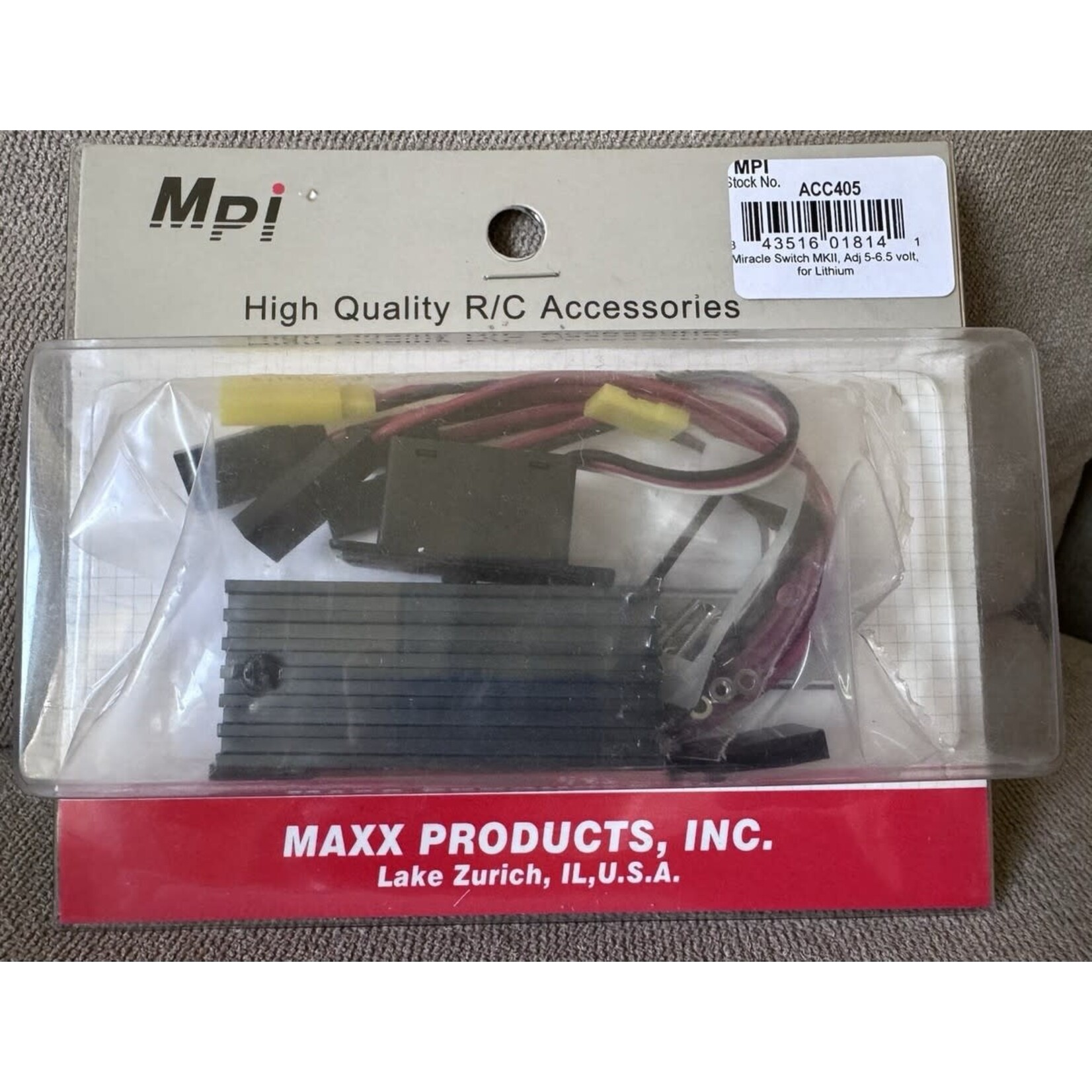 MPI ACC405 MPI Miracle Switch MKII, Adjustable 5-6.5 volt, for Lithium