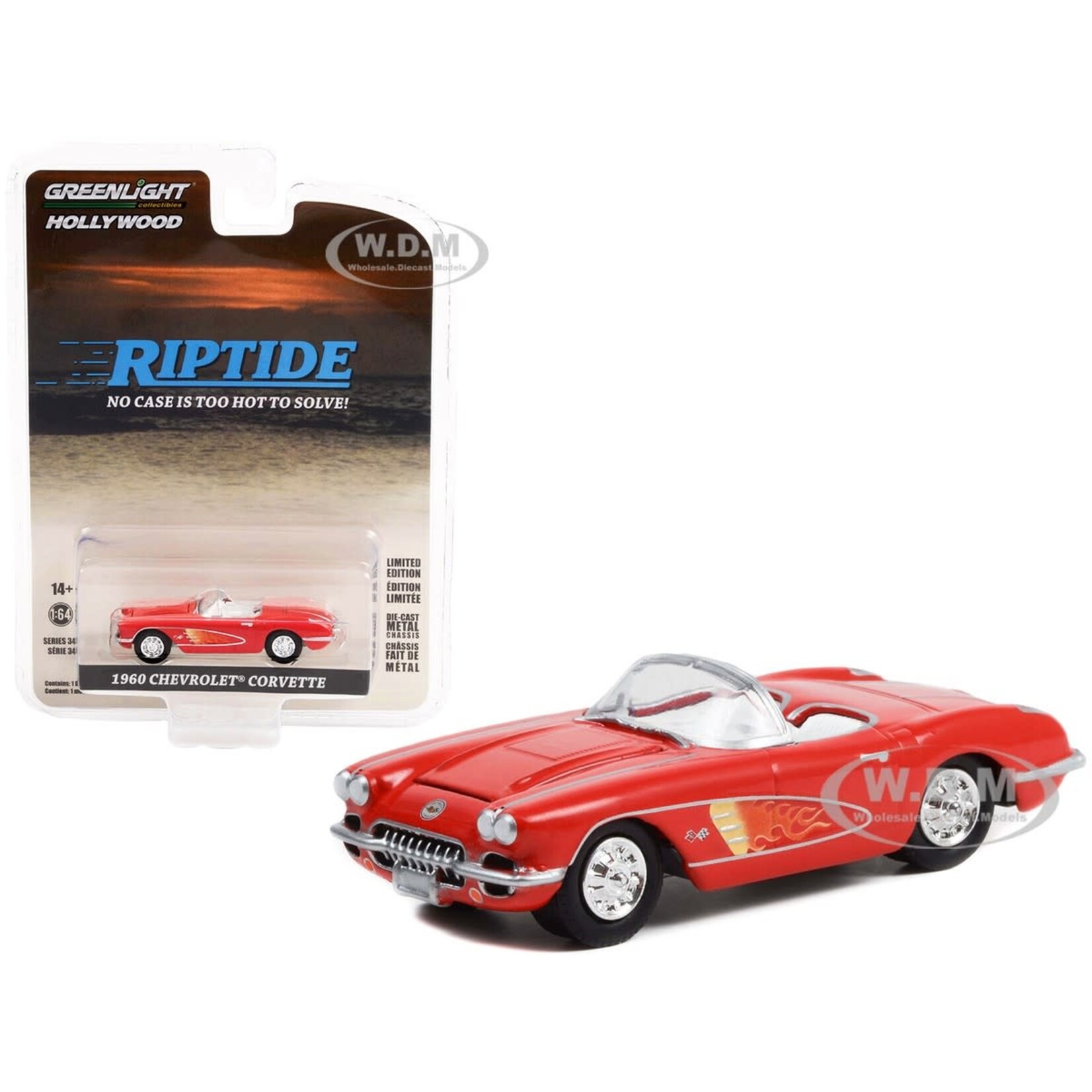 Greenlight GLT44940-B Greenlight 1960 Chevrolet Corvette C1 Red Riptide