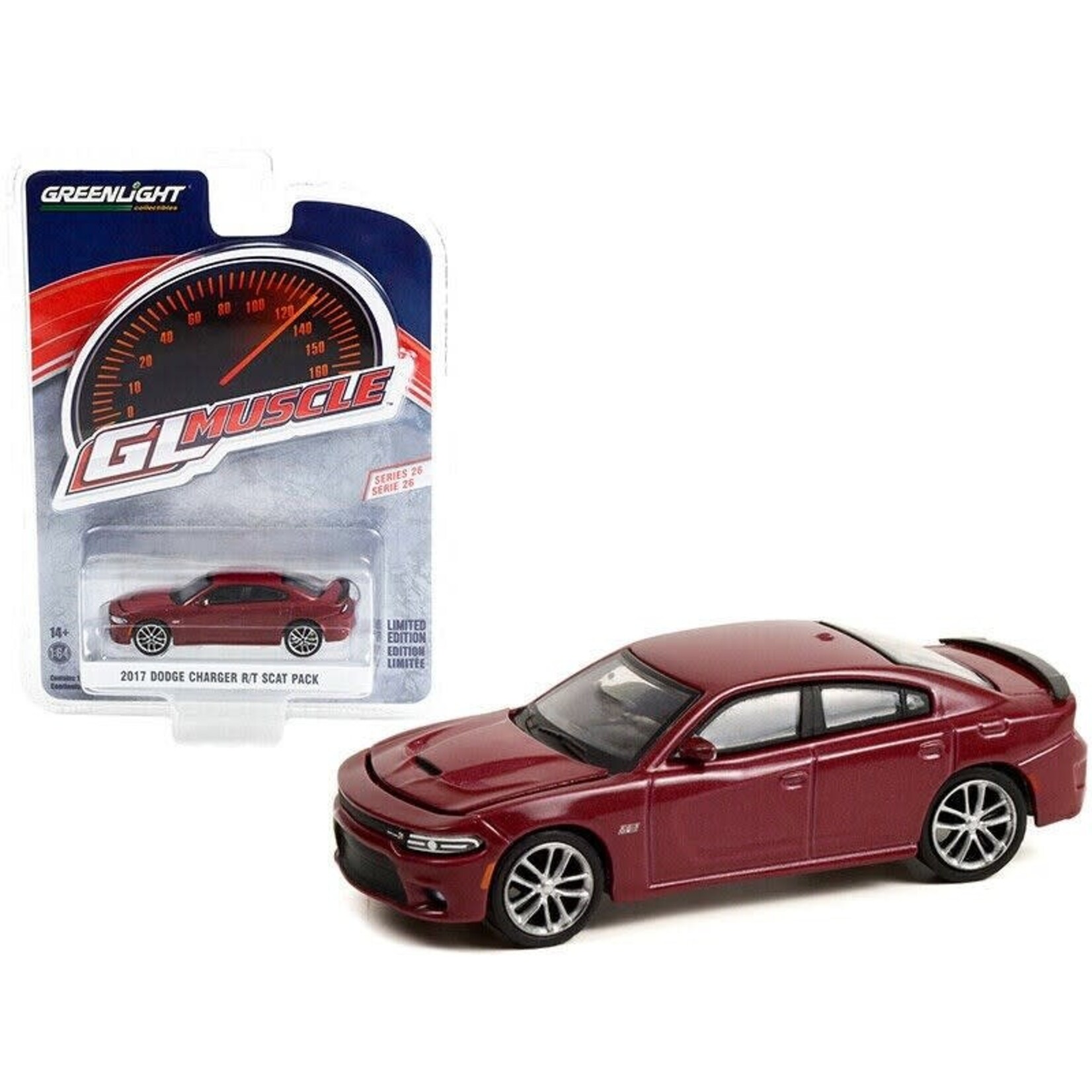 Greenlight GLT13310-E Greenlight 2017 Dodge Charger R/T Scat Pack Burgundy Muscle Series 26