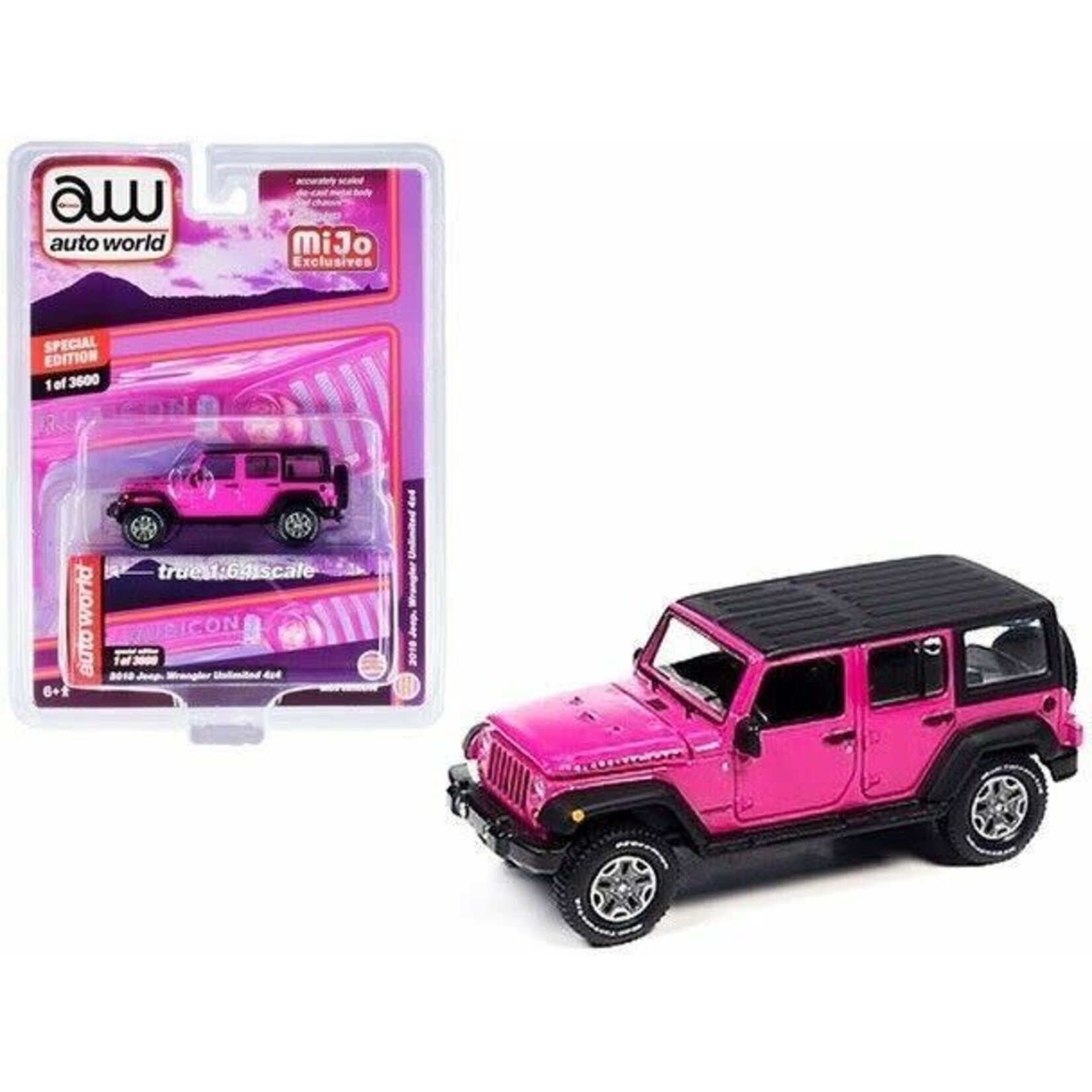 Auto World CP7753 Auto World 2018 Jeep Wrangler Pink Mijo Special Edition