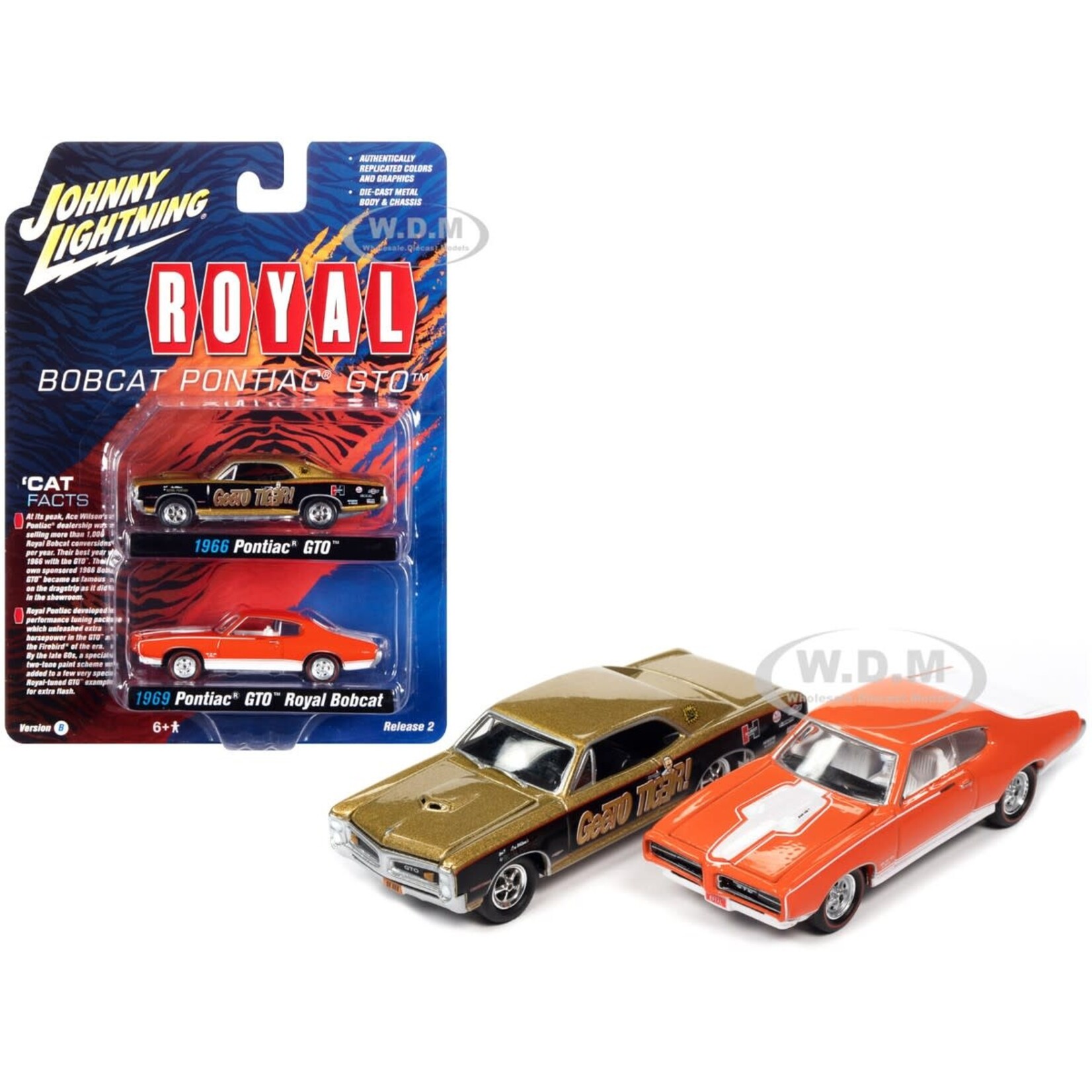 Johnny Lightning JLSP161B Johnny Lightning 1966 Pontiac GTO & 1969 Royal Bobcat 2-Pack