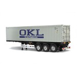 Tamiya TAM56377 Tamiya 1/14 3-Axle OKL Semi-Trailer Container Kit
