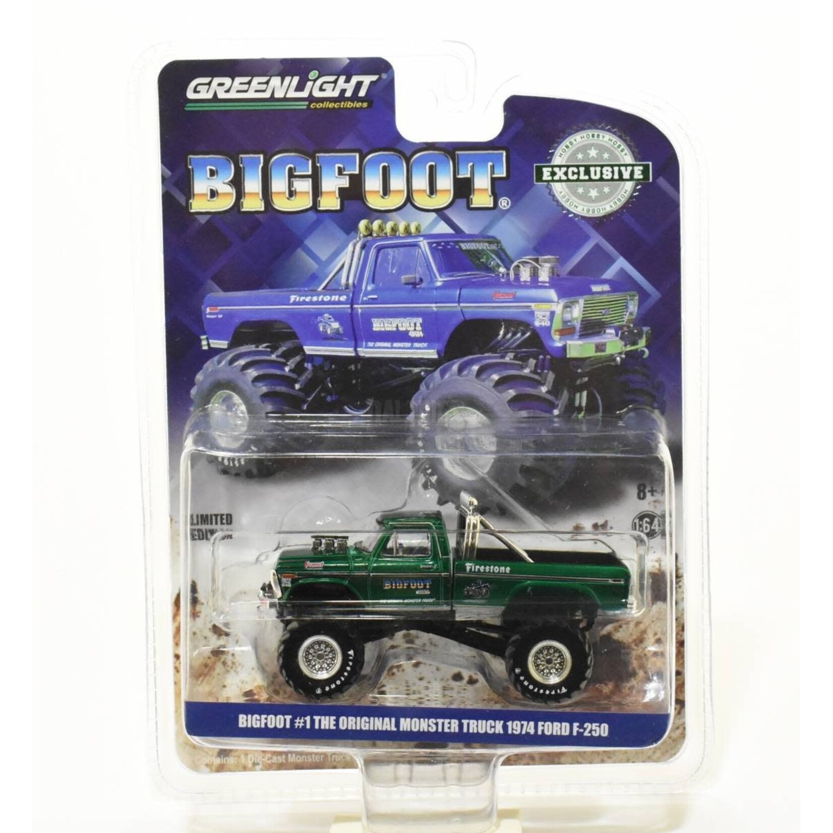 Greenlight GLT29934CHASE Greenlight 1974 Ford F-250 Monster Truck Bigfoot #1 Original Chase