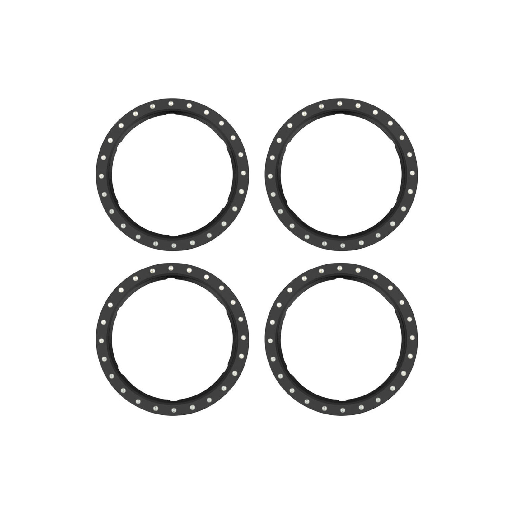 Traxxas **TRA10276-BLK Traxxas Pro Scale Black Aluminum Beadlock Rings (4)