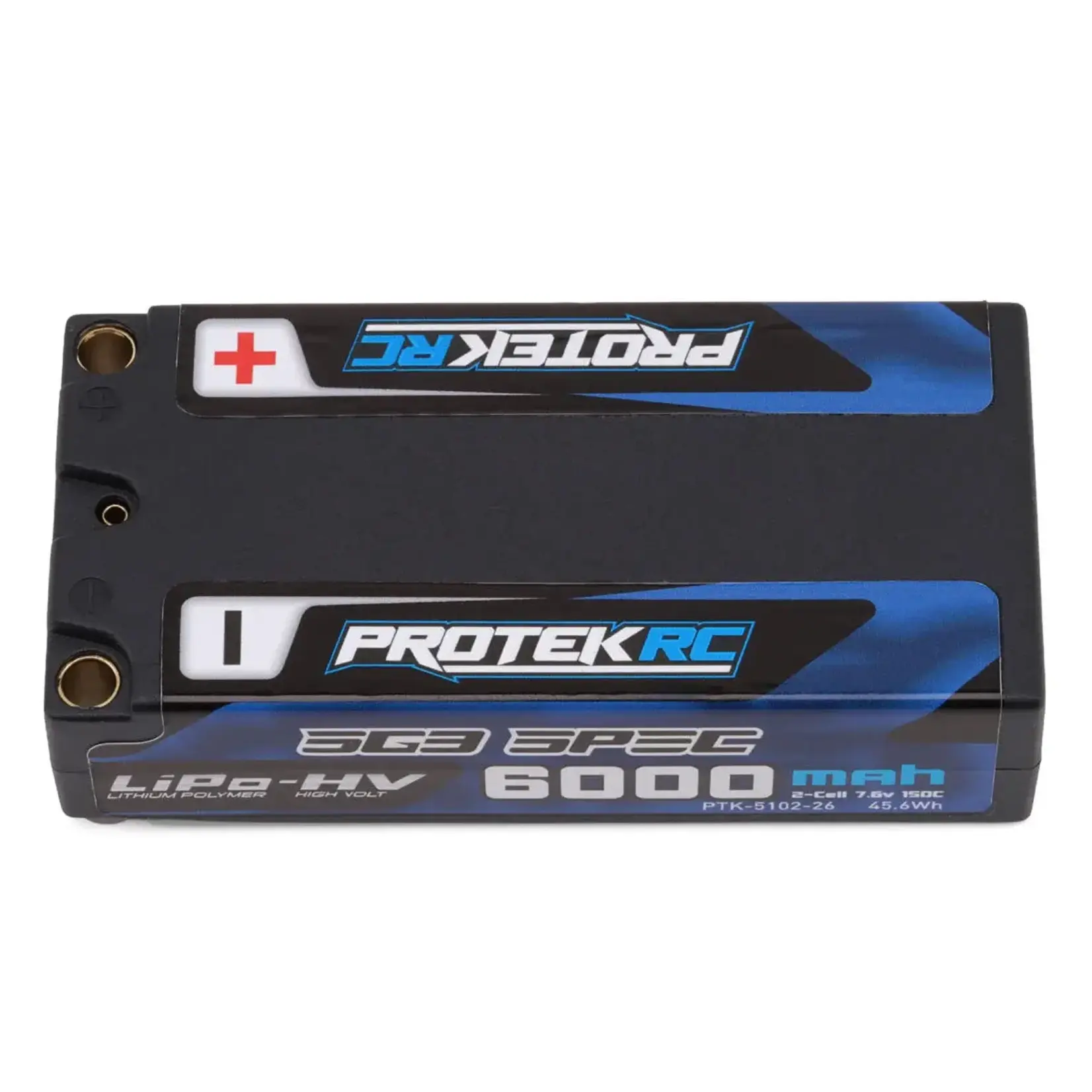 ProTek RC PTK-5102-26 ProTek RC 2S 150C Low IR SG3 HV Shorty LiPo Battery (7.6V/6000mAh) w/5mm