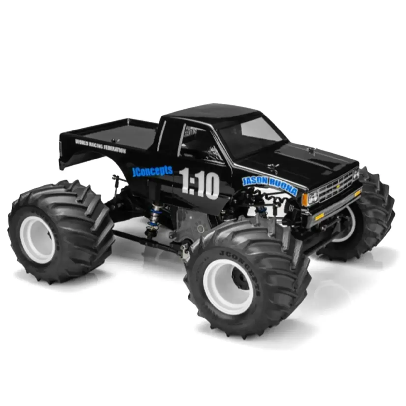 JConcepts JCO0607 JConcepts 1990 Chevy S10 Extended Cab 1/10 Monster Truck Body (Clear) (13.0”)