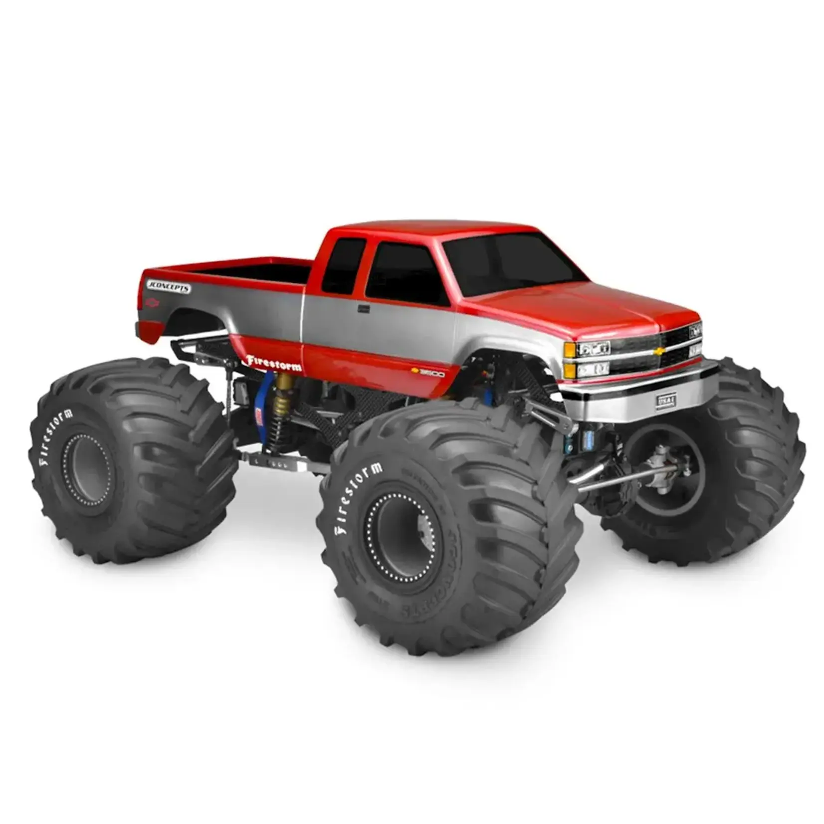 JConcepts JCO0339 JConcepts 1988 Chevy Silverado Extended Cab Monster Truck Body (Clear) (13.00")