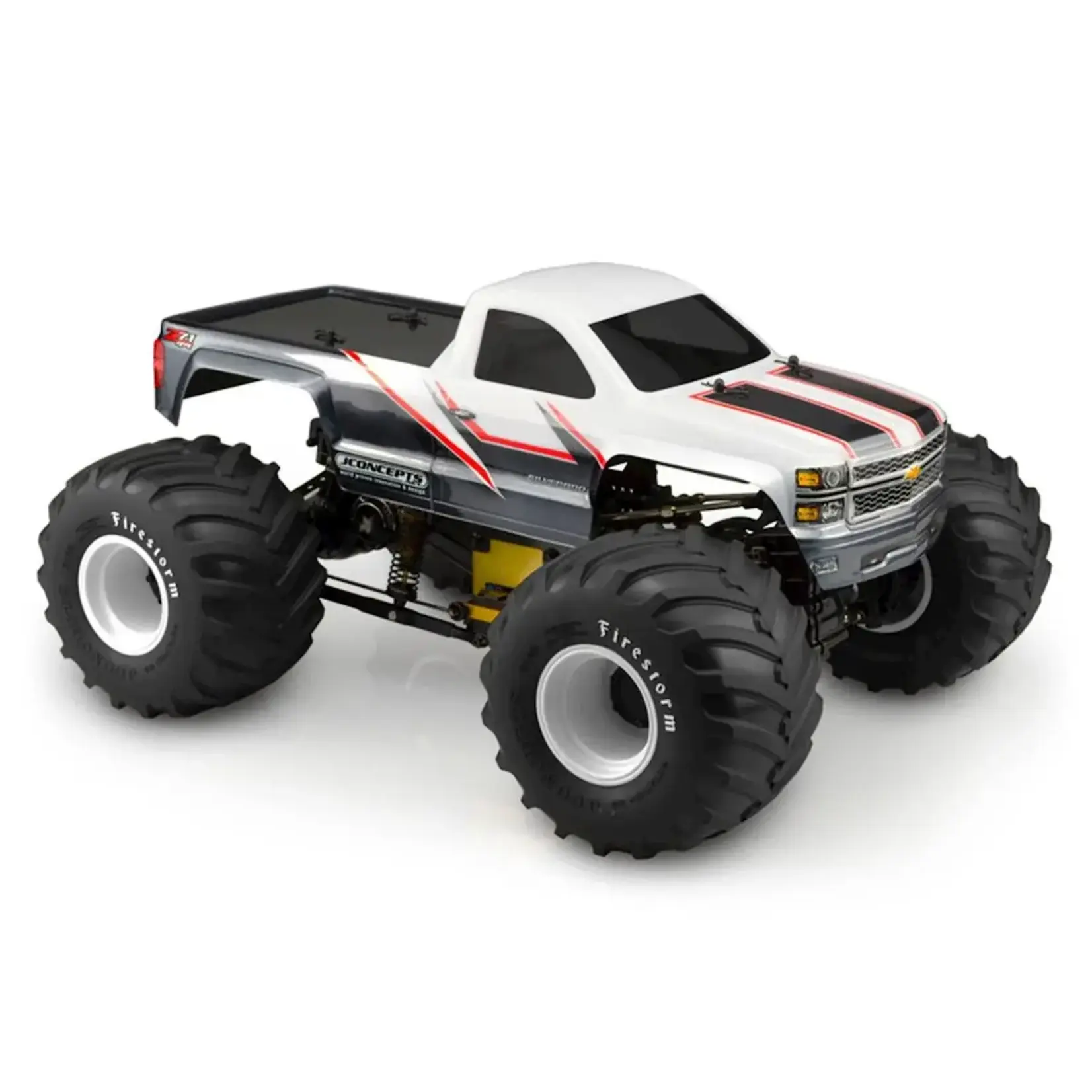 JConcepts JCO0372 JConcepts 2014 Chevy 1500 Monster Truck Body (Clear) (Single Cab) (13.0")