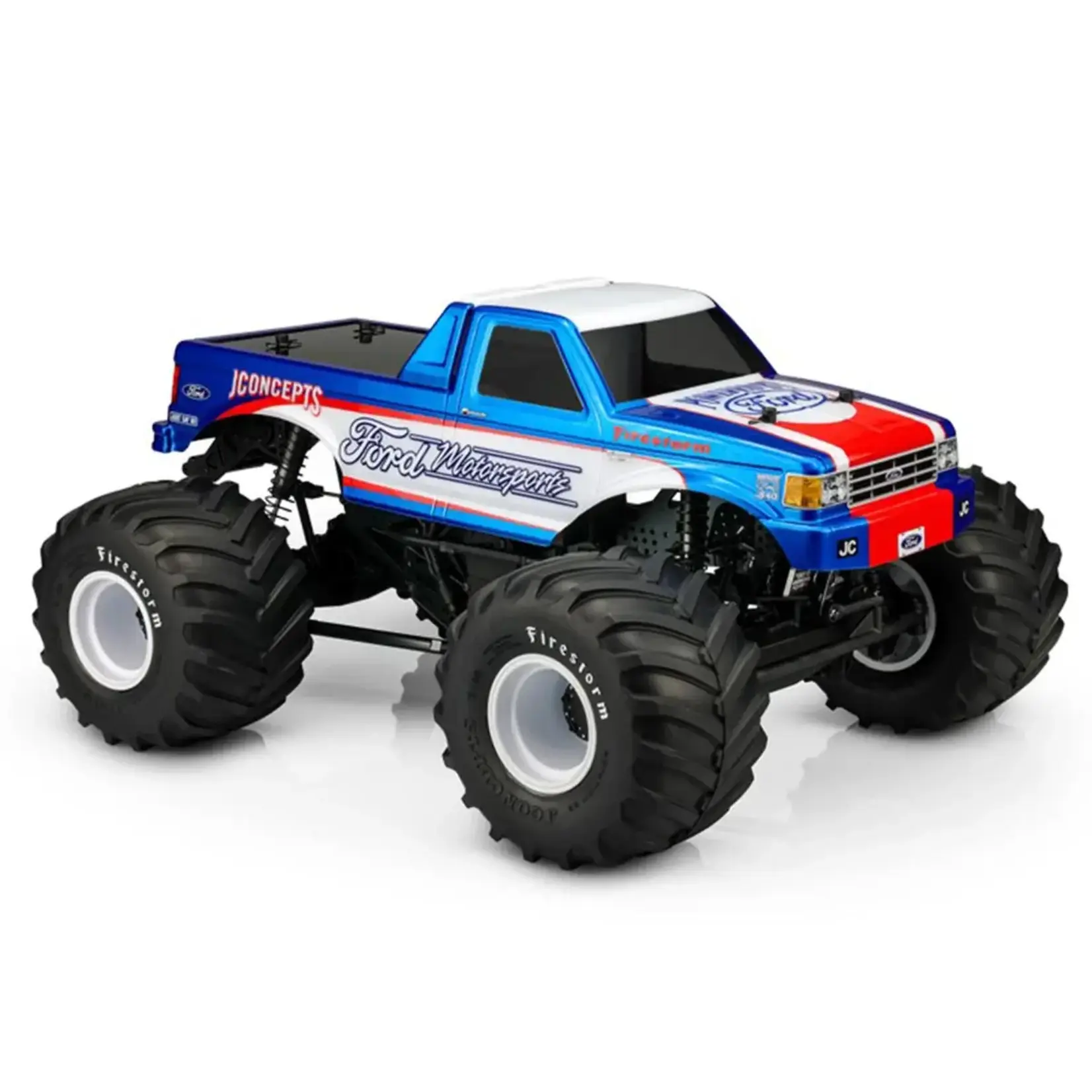 JConcepts JCO0433 JConcepts 1989 Ford F-250 w/Racerback Monster Truck Body (Clear) (13.0")