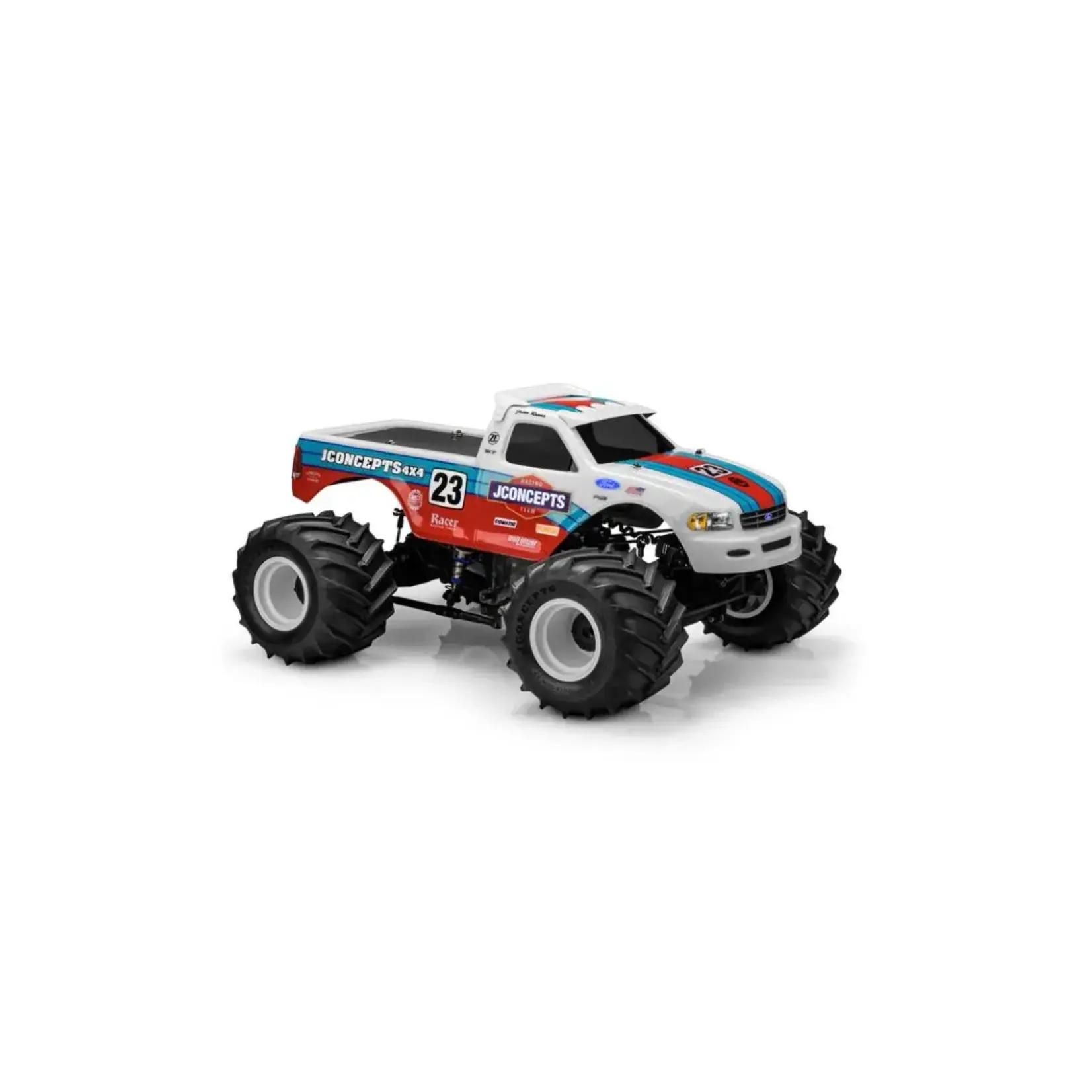 JConcepts JCO0304 JConcepts 1997 Ford F-150 Monster Truck Body & Visor (Clear) (13.0 Wheelbase)