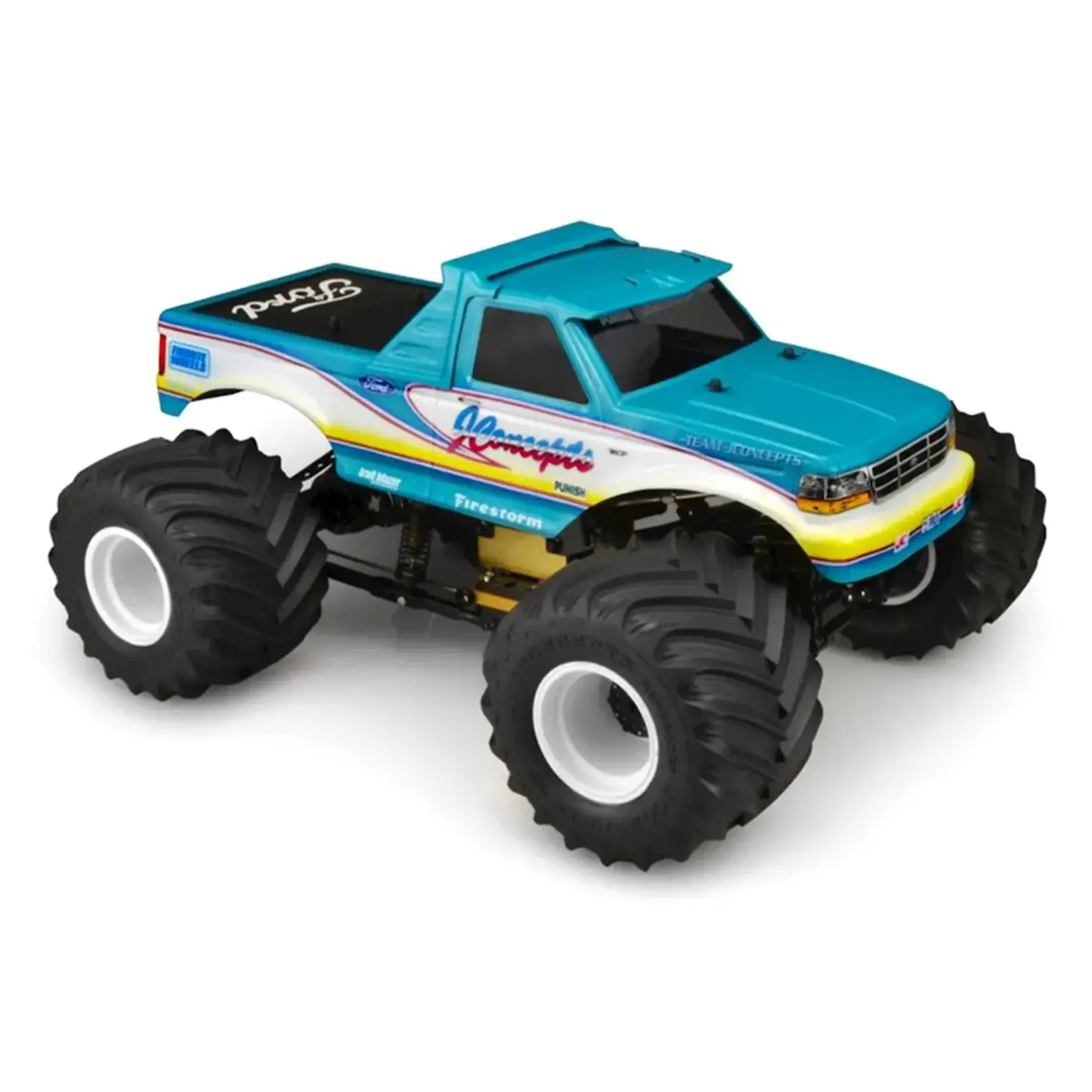 JConcepts JCO0404 JConcepts 1993 Ford F-250 Monster Truck Body & Visor (Clear) (13.0” Wheelbase)