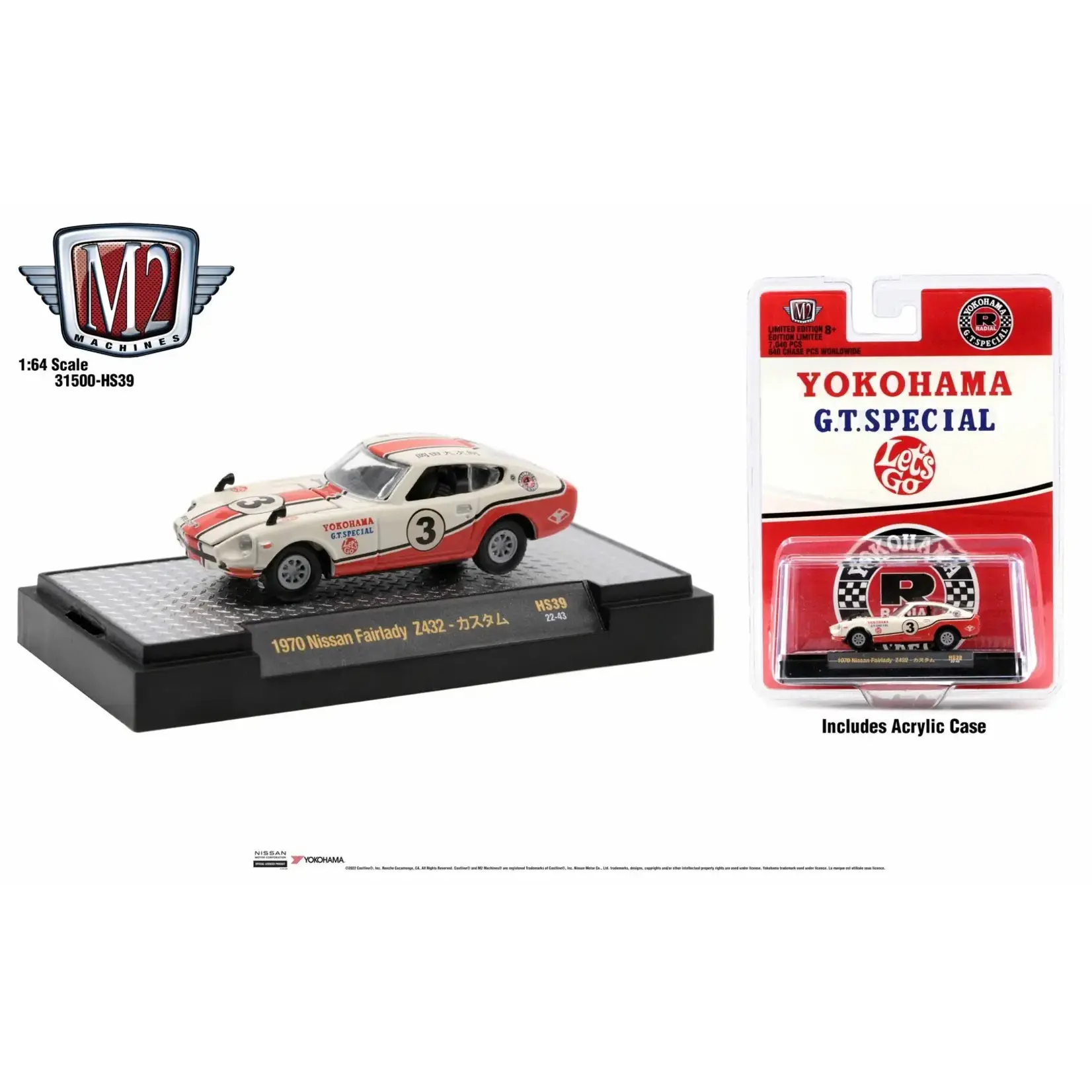 M2 Machines 31500-HS39 M2 Machines 1:64 Yokohama GT Special 1970 Nissan Fairlady Z432