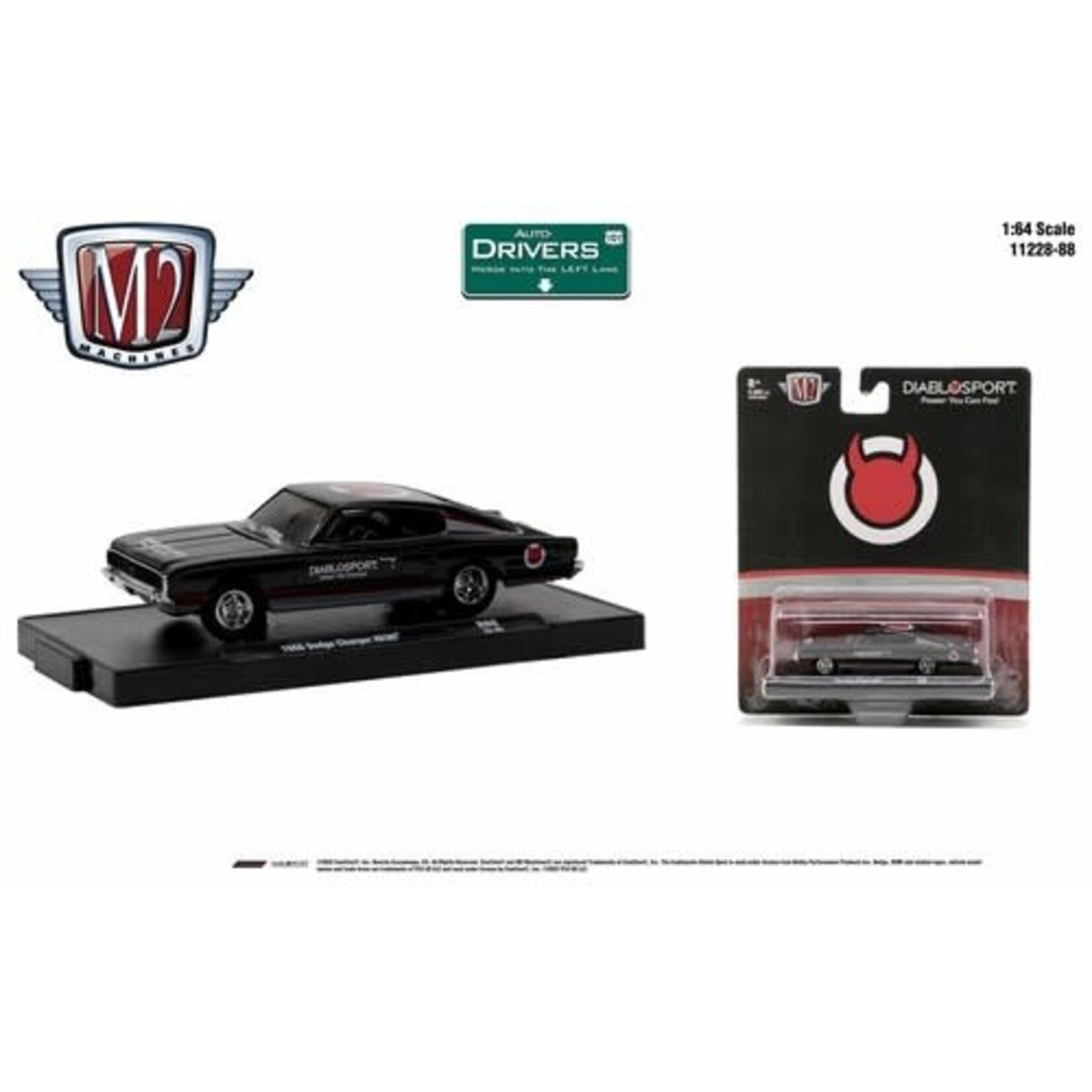 M2 Machines 11228-R88 M2 Machines 1966 Dodge Charger HEMI Diablosport Auto-Drivers
