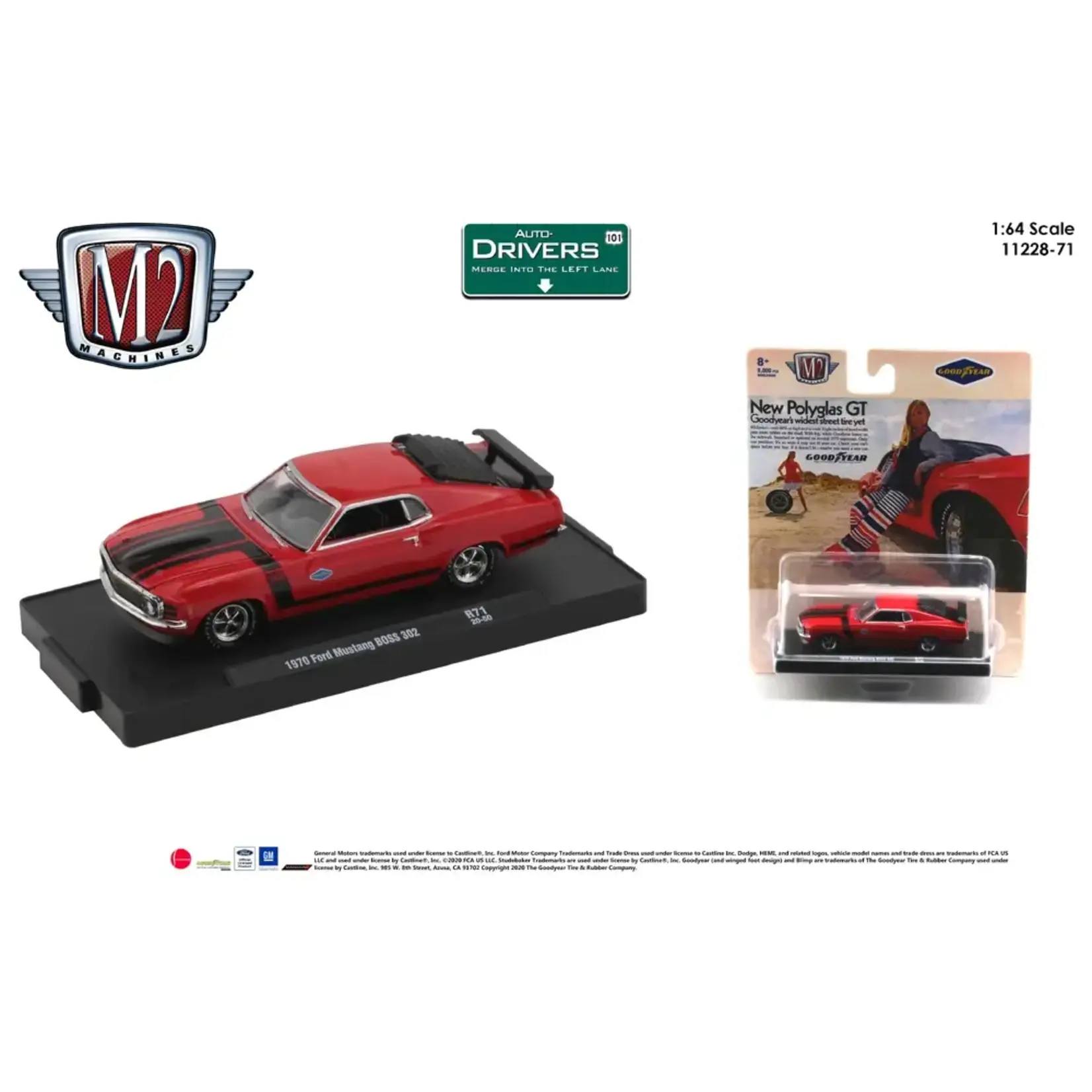 M2 Machines 11228-R71 M2 Machines 1970 Ford Mustang BOSS 302 20-50