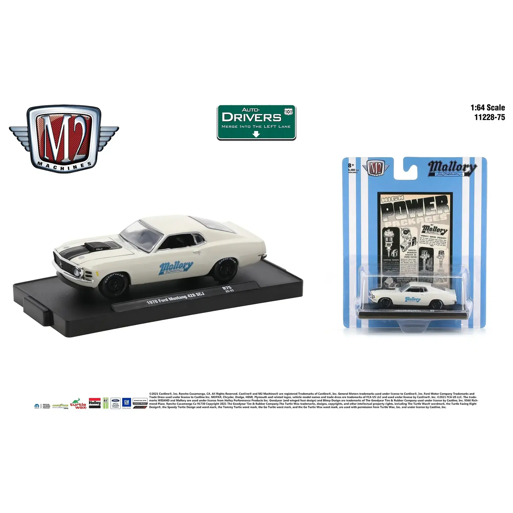 M2 Machines 11228-R75 M2 Machines 1970 Ford Mustang 428 SCJ 21-17