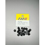 Fan RC FR-0041B FanRC 4-40 Nylon Nuts, 20 Pcs 3/16" Hex, Black Fits RC10