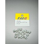 Fan RC FR-0041 FanRC 4-40 Nylon Nuts, 20 Pcs 3/16" Hex, White Fits RC10