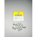 Fan RC FR-0042 FanRC 4-40 Nylon Nuts, 20 Pcs 1/4" Hex, White Fits RC10