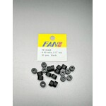 Fan RC FR-0042B FanRC 4-40 Nylon Nuts, 20 Pcs 1/4" Hex, Black Fits RC10