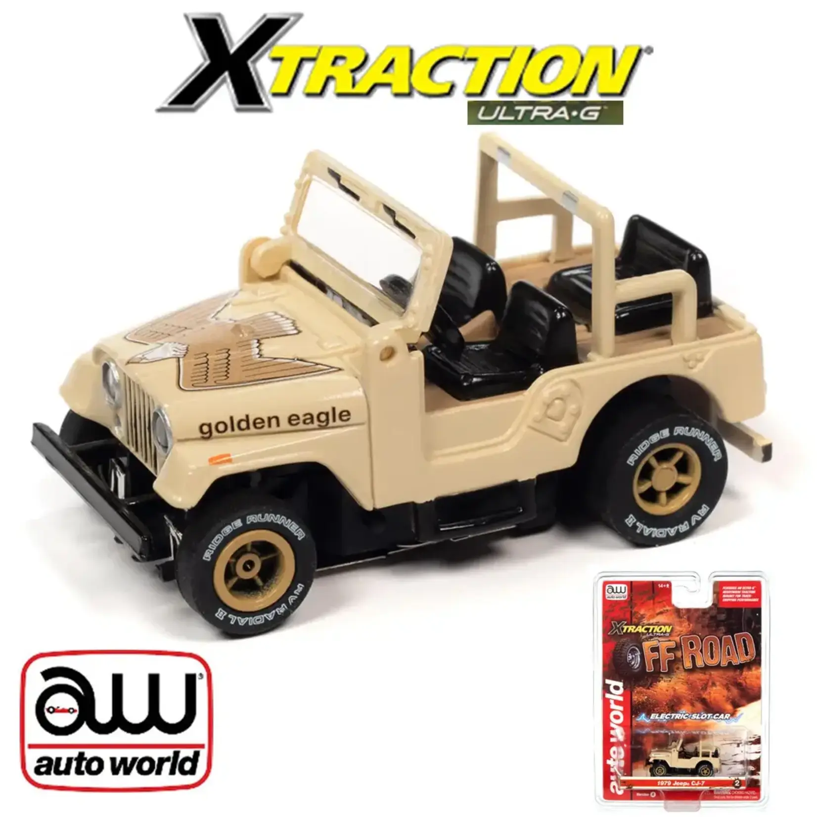 Auto World SC388A-2 Auto World Xtraction 1979 Jeep CJ-7 HO Scale Slot Car