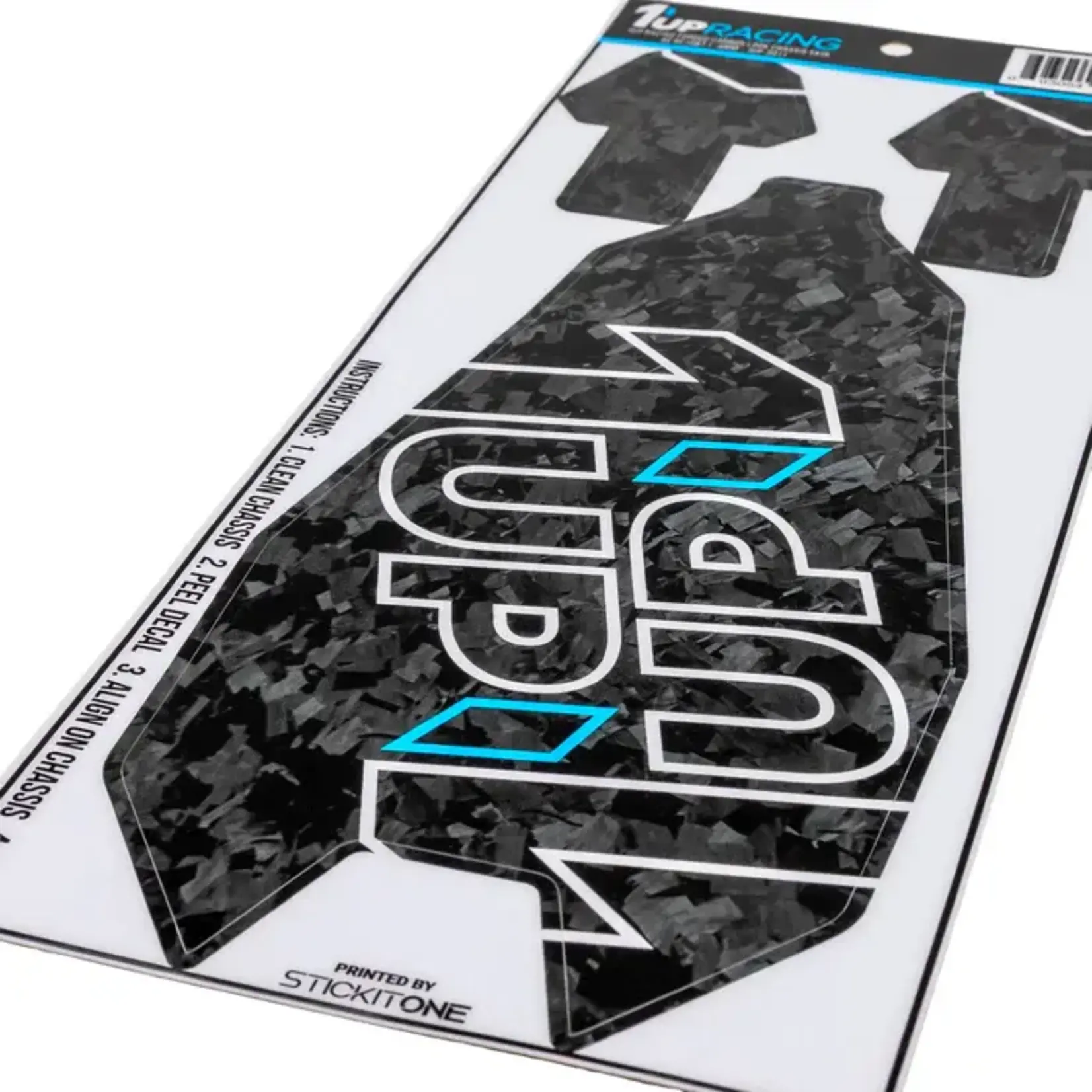 1UP 1UP-3010 1UP Racing Forged Carbon Look Chassis Skin - AE RC10B7.1