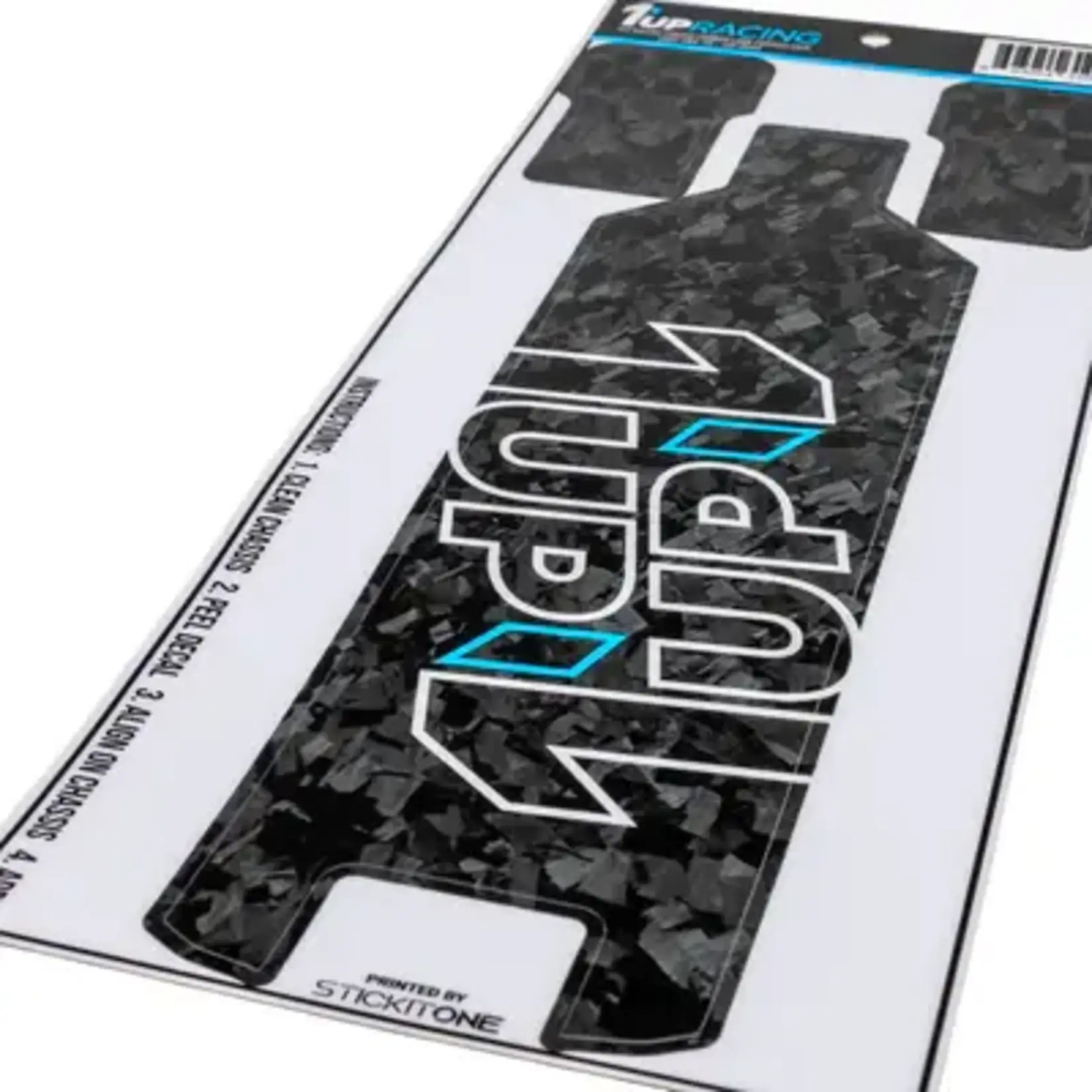 1UP 1UP-3044 1UP Racing Forged Carbon Look Chassis Skin - XRAY XB4 ‘26