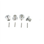 Redcat Racing BS810-007 Redcat Aluminum 17mm Wheel Hex w/ Pin (4pcs ea.)(Silver)