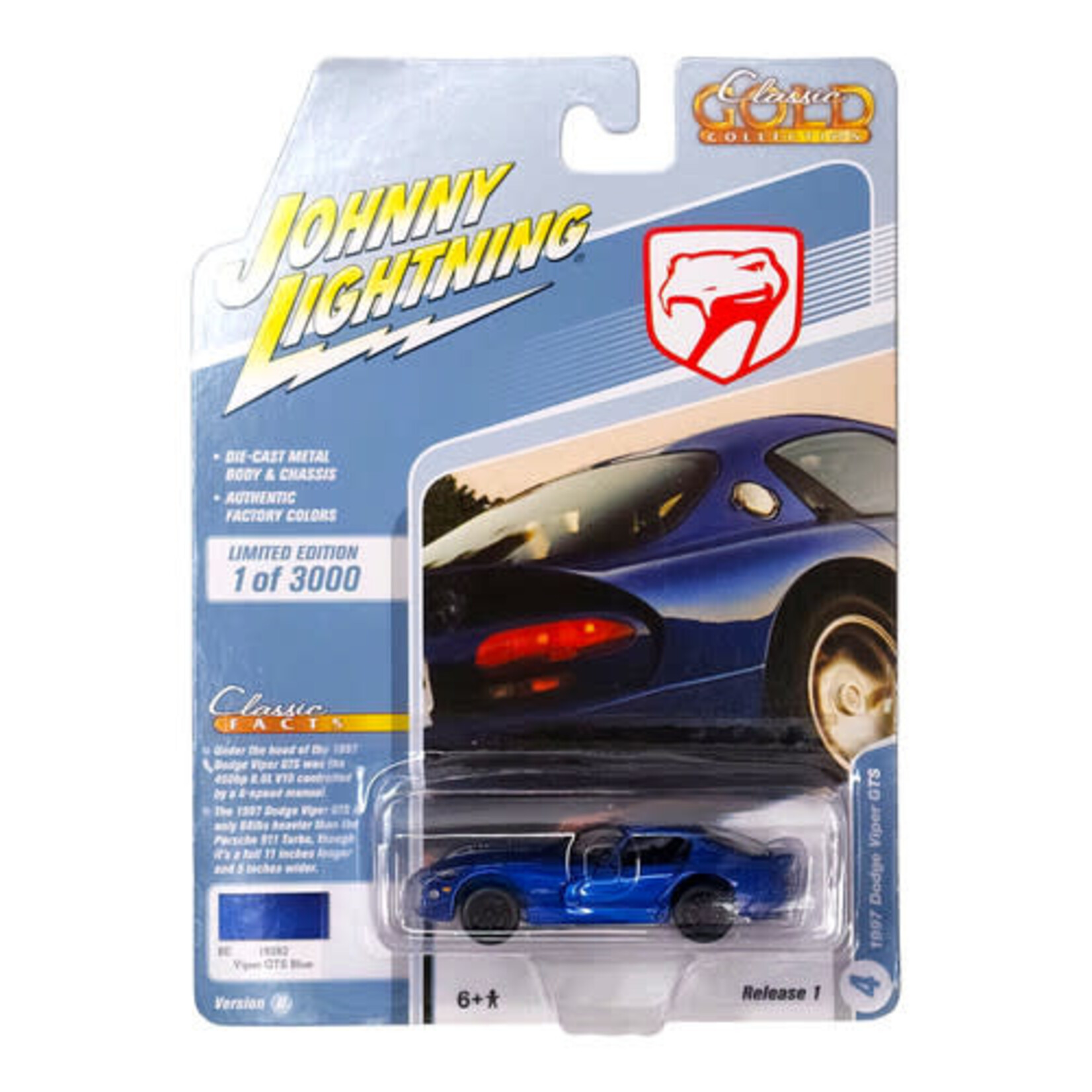 Johnny Lightning Johnny Lightning 1997 Dodge Viper GTS Viper Blue