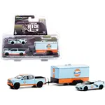Greenlight GLT31110C Greenlight 2021 Chevy Silverado 4x4 Pickup Truck and 2021 Chevy Corvette C8 Stingray CHASE