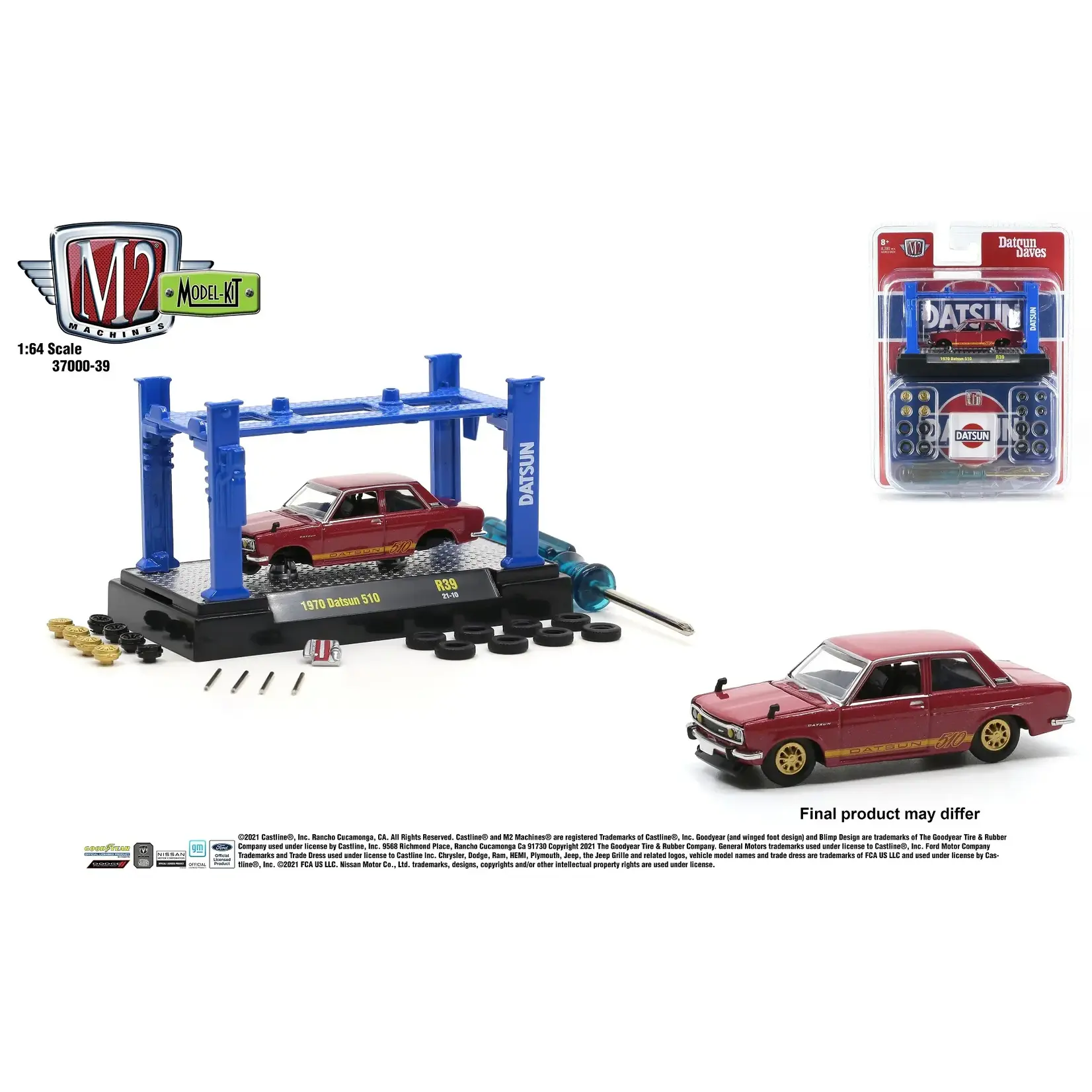 M2 Machines M2-R39-21-10 M2 Machines 1970 Datsun 510 Auto Lift