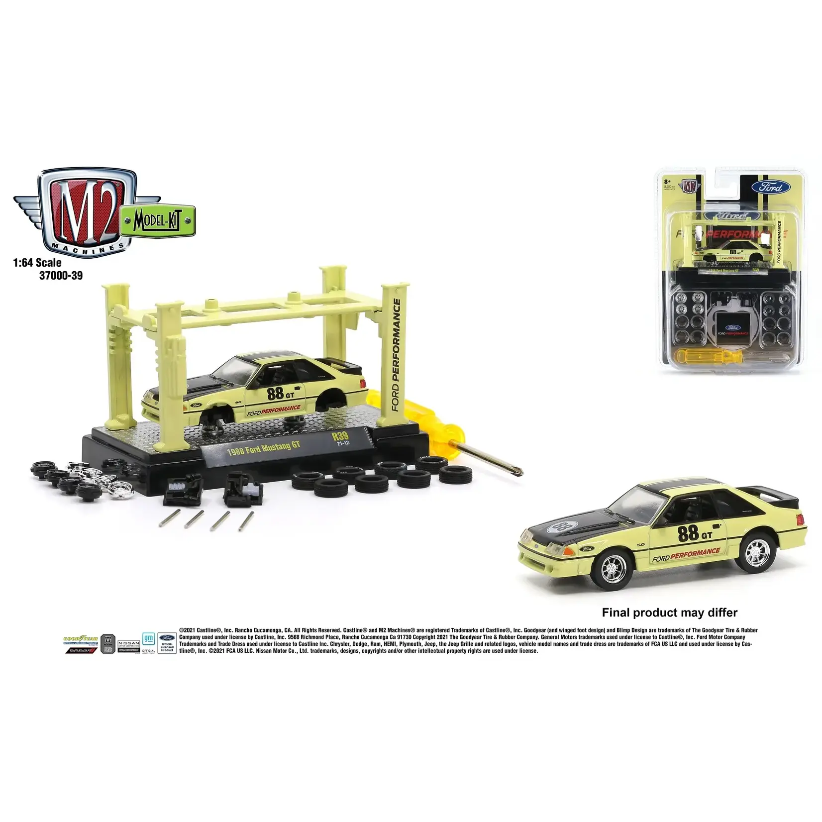 M2 Machines M2-R39-21-12 M2 Machines 1988 Ford Mustang GT Auto Lift