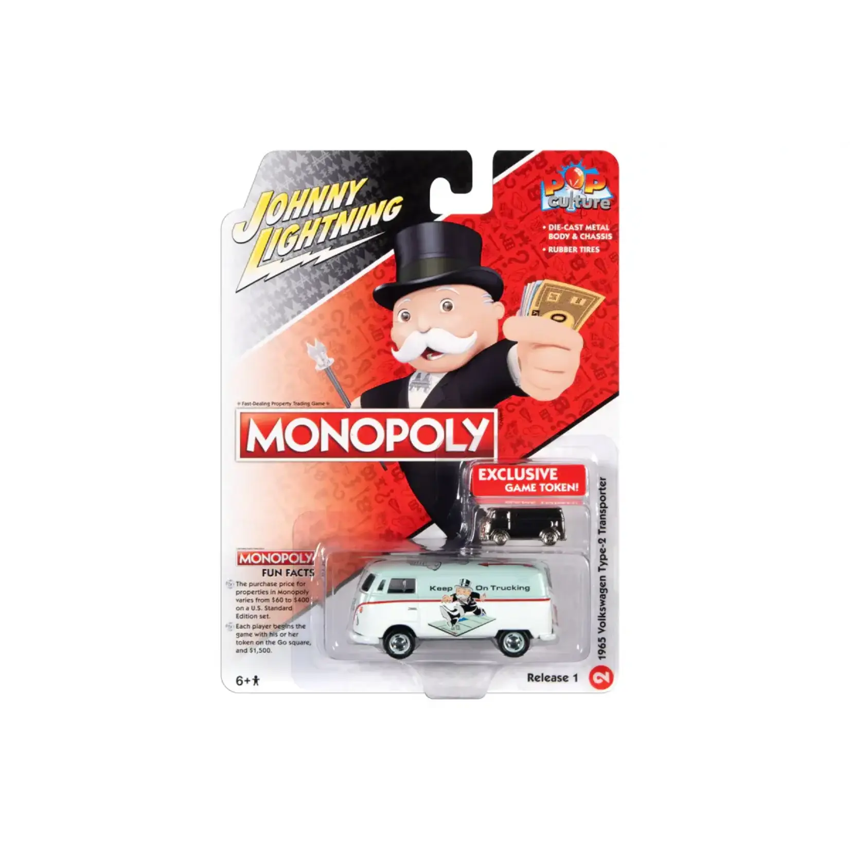 Johnny Lightning JLPC003-2 Johnny Lightning 1965 Volkswagen Type 2 Transporter Monopoly Game Piece