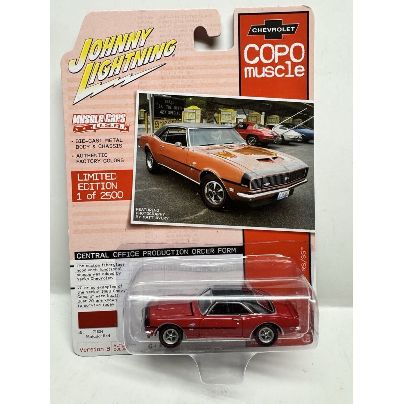 Johnny Lightning JLCM023-B6 Johnny Lightning 1968 COPO Chevy Camaro RS/SS Muscle Cars U.S.A.