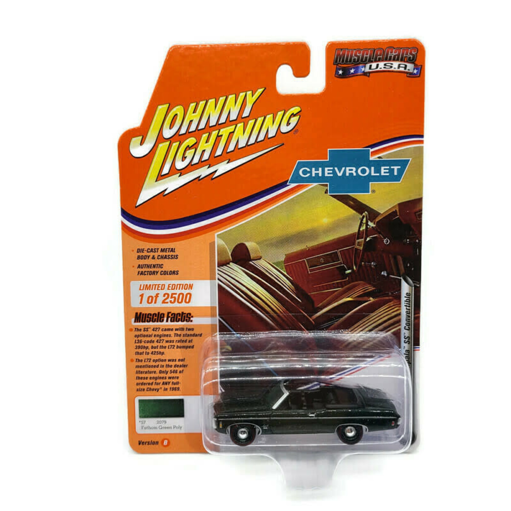 Johnny Lightning JLMC022-B4 Johnny Lightning  1969 Chevy Impala SS Convertible Muscle Cars USA