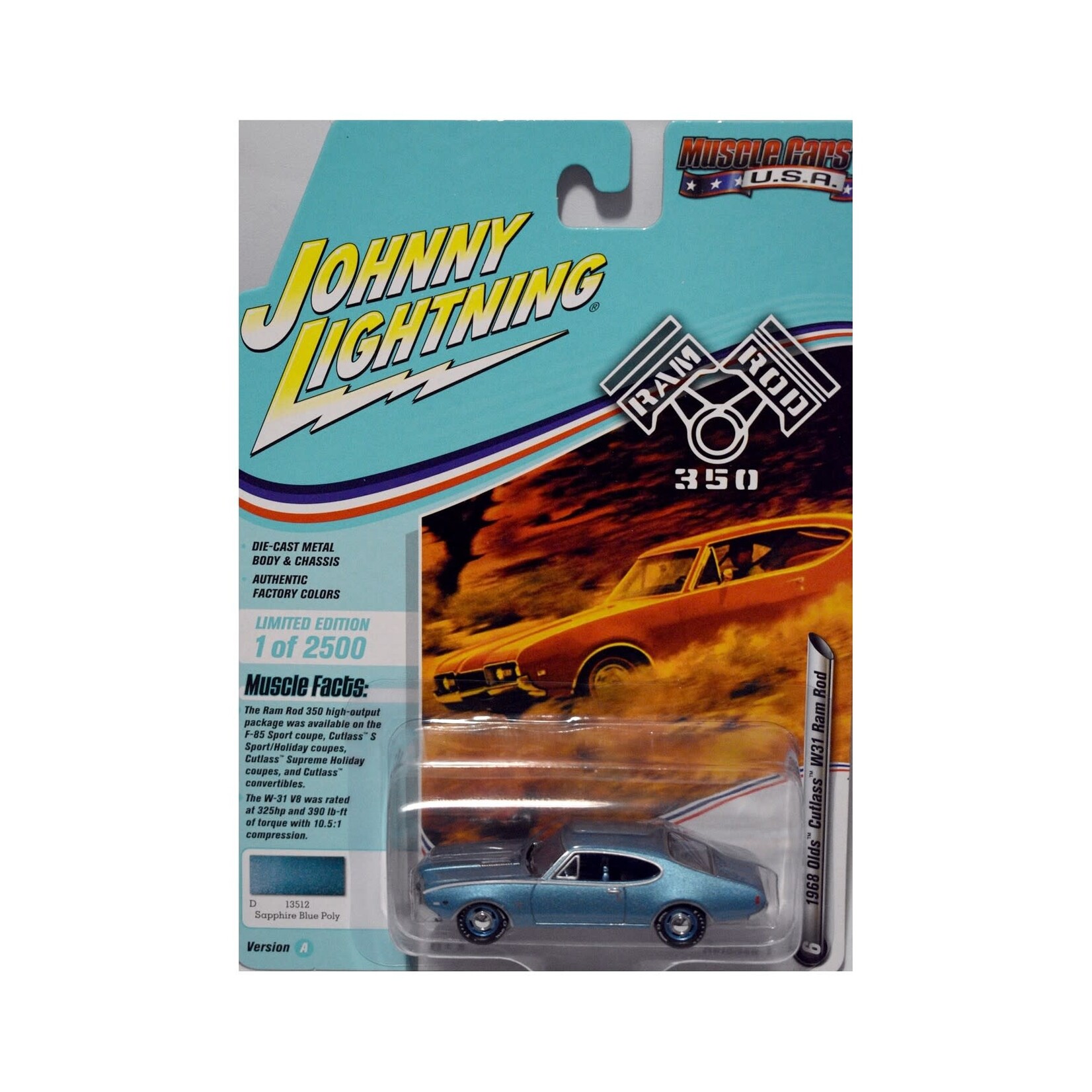 Johnny Lightning JLMC022-A6 Johnny Lightning 1968 Olds Cutlass W31 Ram Rod Muscle Cars USA