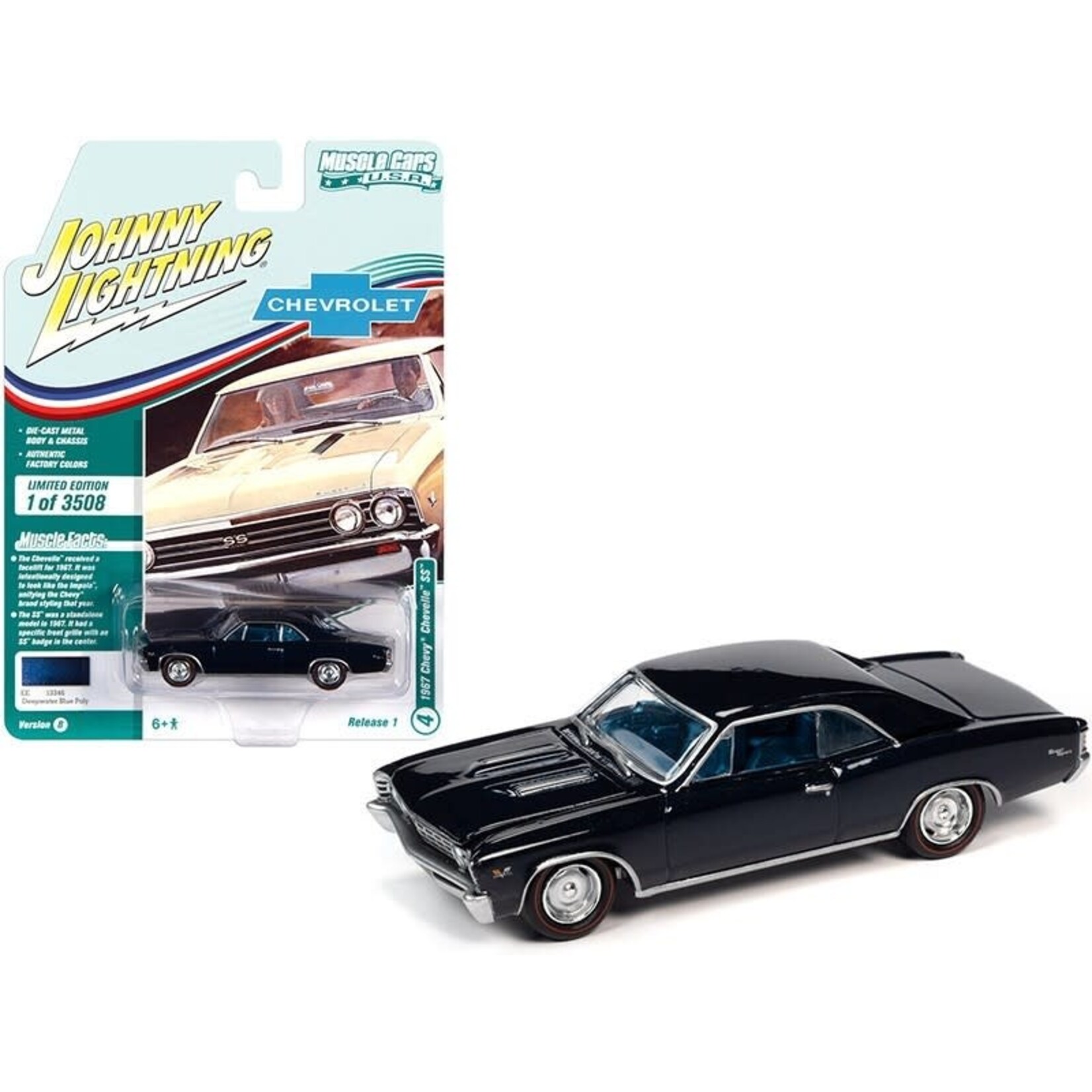 Johnny Lightning JLCM025-B6 Johnny Lightning 1965 Chevy Impala SS Tahitian Turquoise Poly