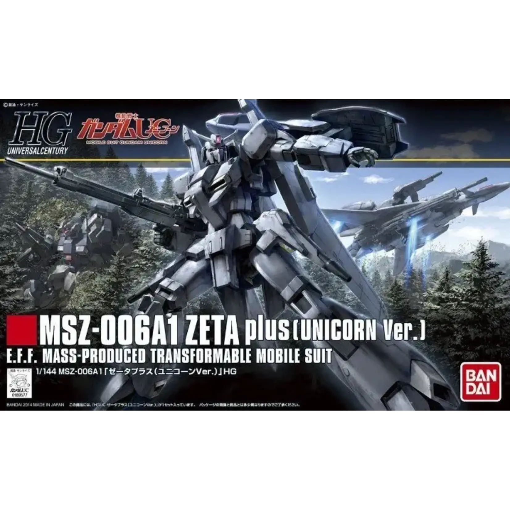 Bandai BAN2255546 Bandai 1/144 HG #182 MSZ-006A1 Zeta Plus A1 "Gundam Unicorn" Model Kit