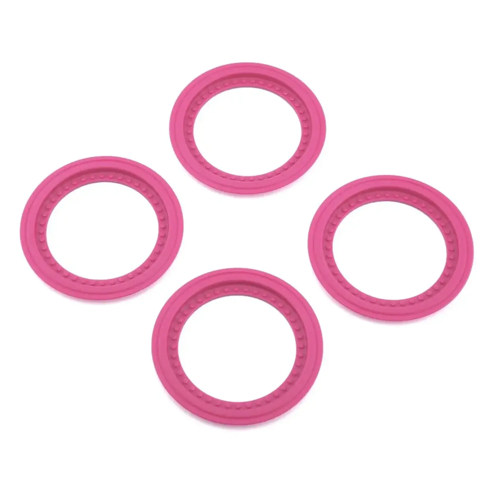 JConcepts JCO2651-4 JConcepts Tribute Monster Truck Wheel Mock Beadlock Rings (Pink) (4)