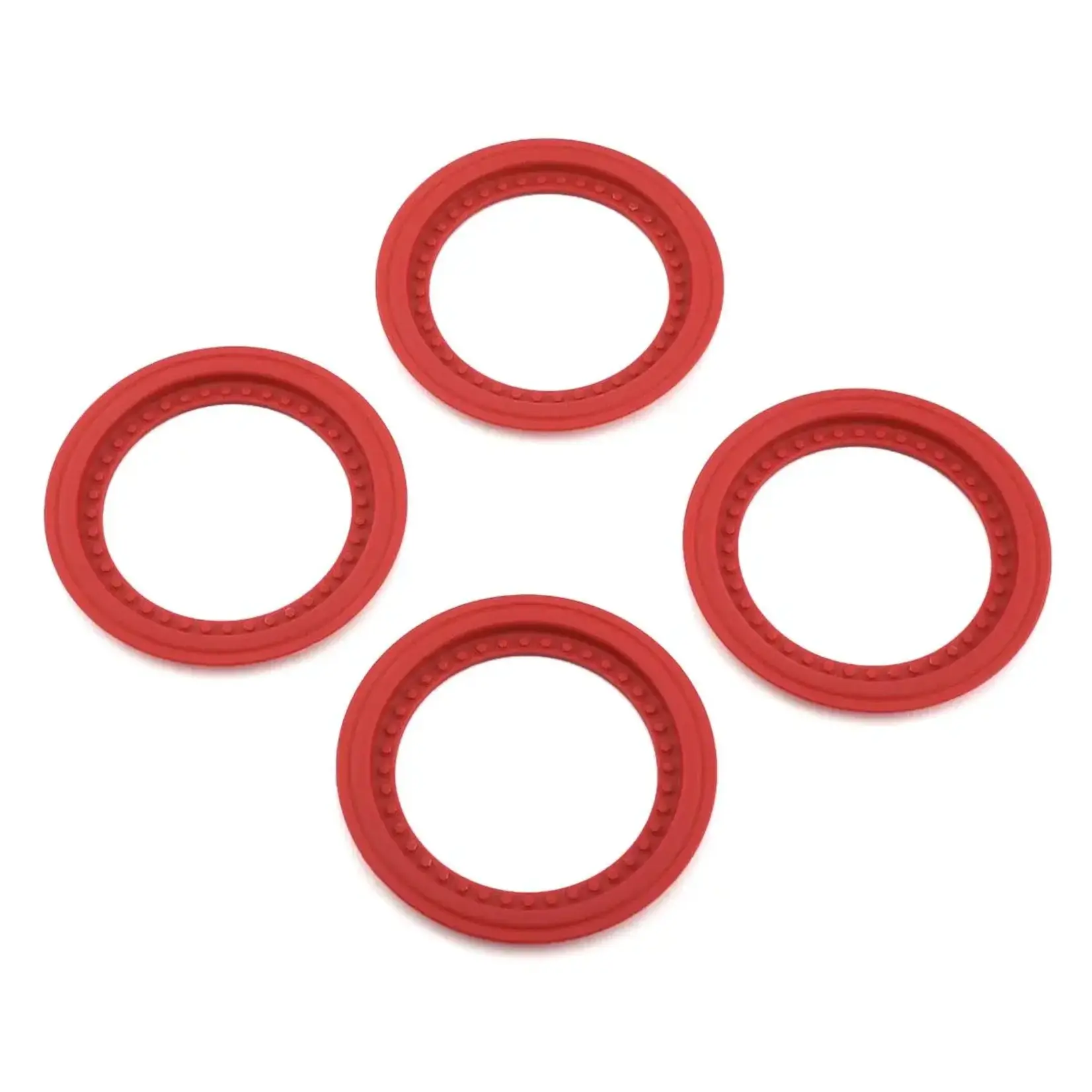 JConcepts JCO2651-7 JConcepts Tribute Monster Truck Wheel Mock Beadlock Rings (Red) (4)