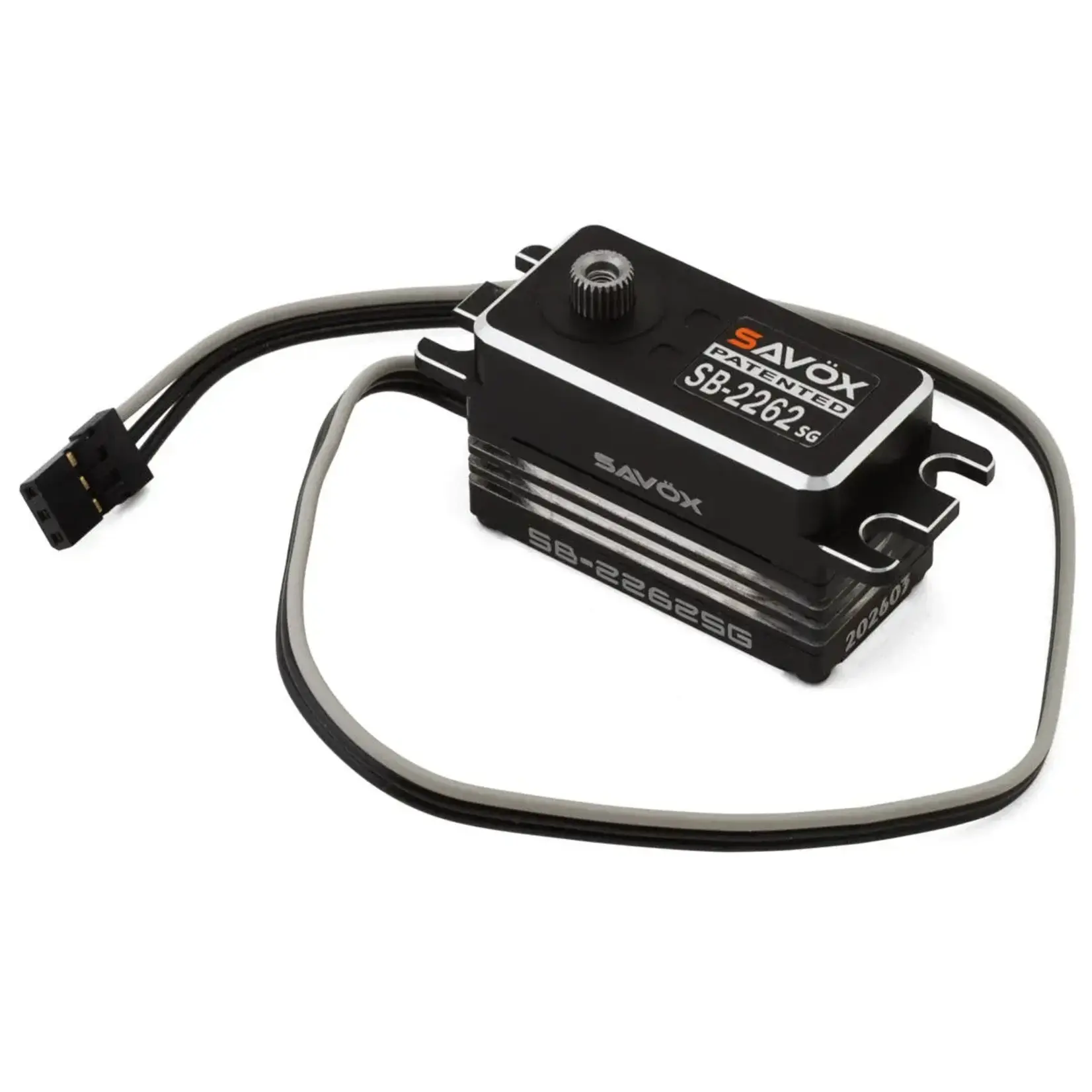Savox SAV-SB-2262SG Savox SB-2262SG Black Edition Aluminum High Torque Low Profile Steel Gear Brushless Servo (High Voltage)