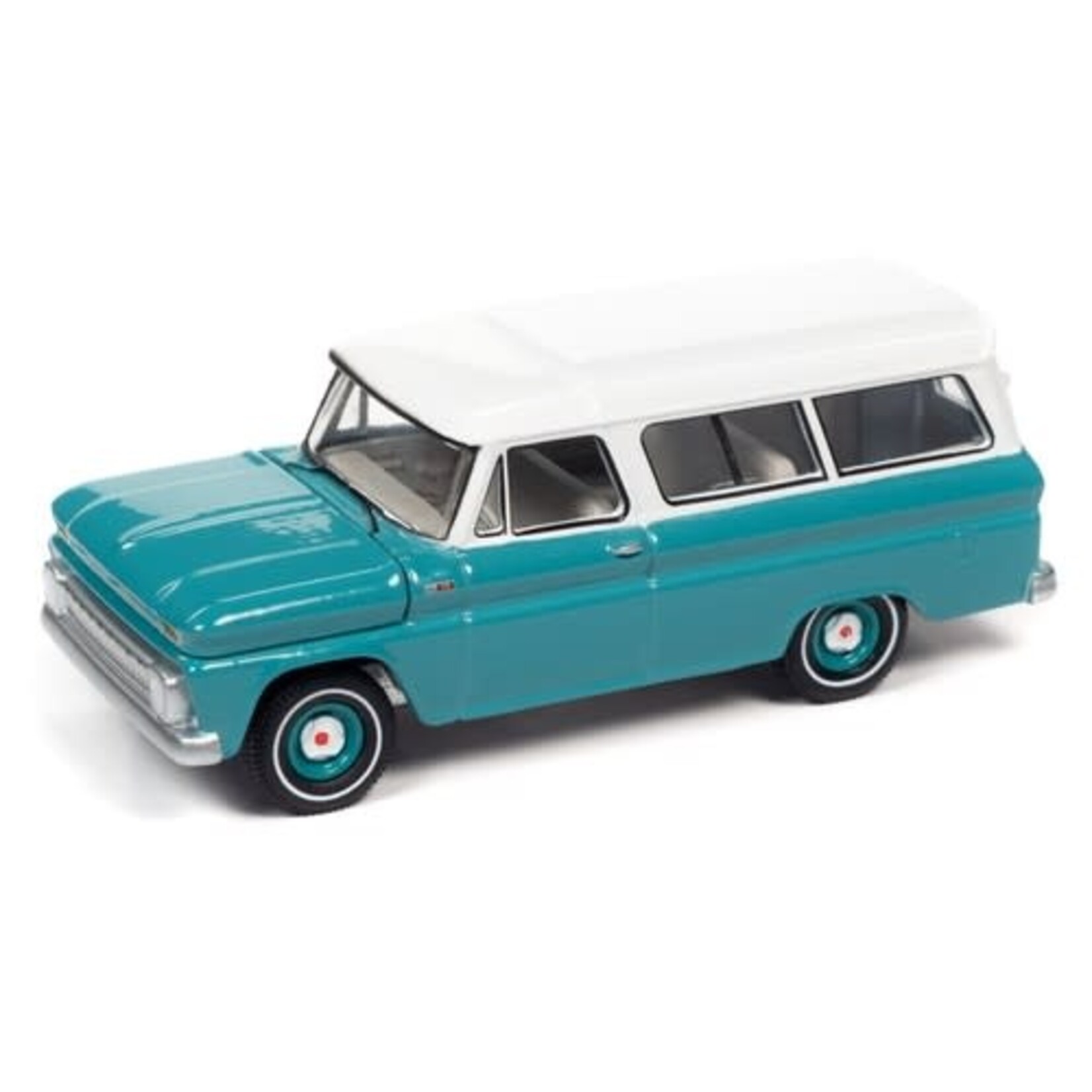 Auto World AW64302A-1 Auto World 1965 Chevy Suburban Premium Muscle Trucks Light Green