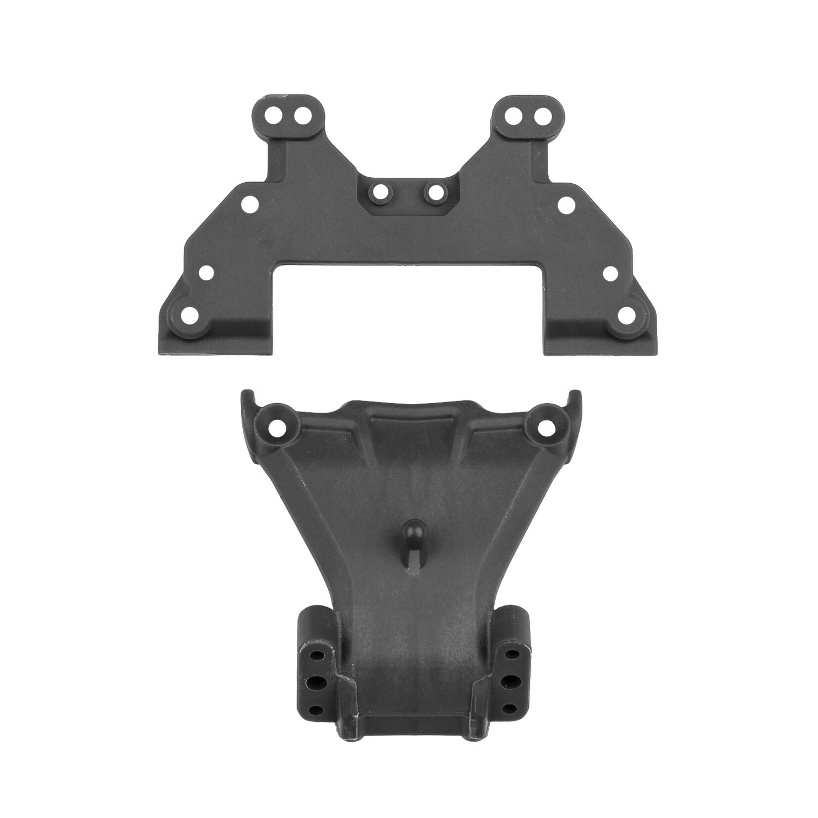Team Associated ASC91247 Associated RB10 Retro Top Plate And Chassis Brace Gray