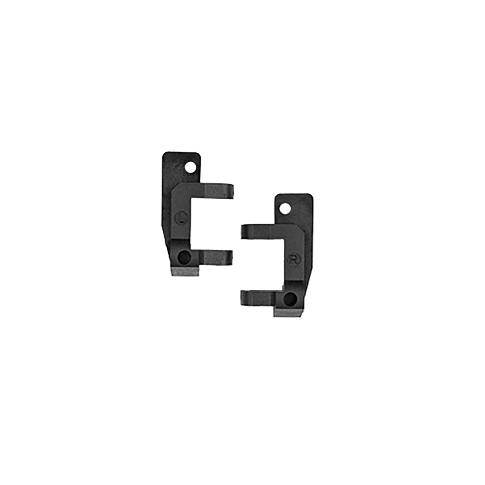 Team Associated **ASC7816 Team Associated RC10 Front Caster Blocks, 30 Deg, Black**
