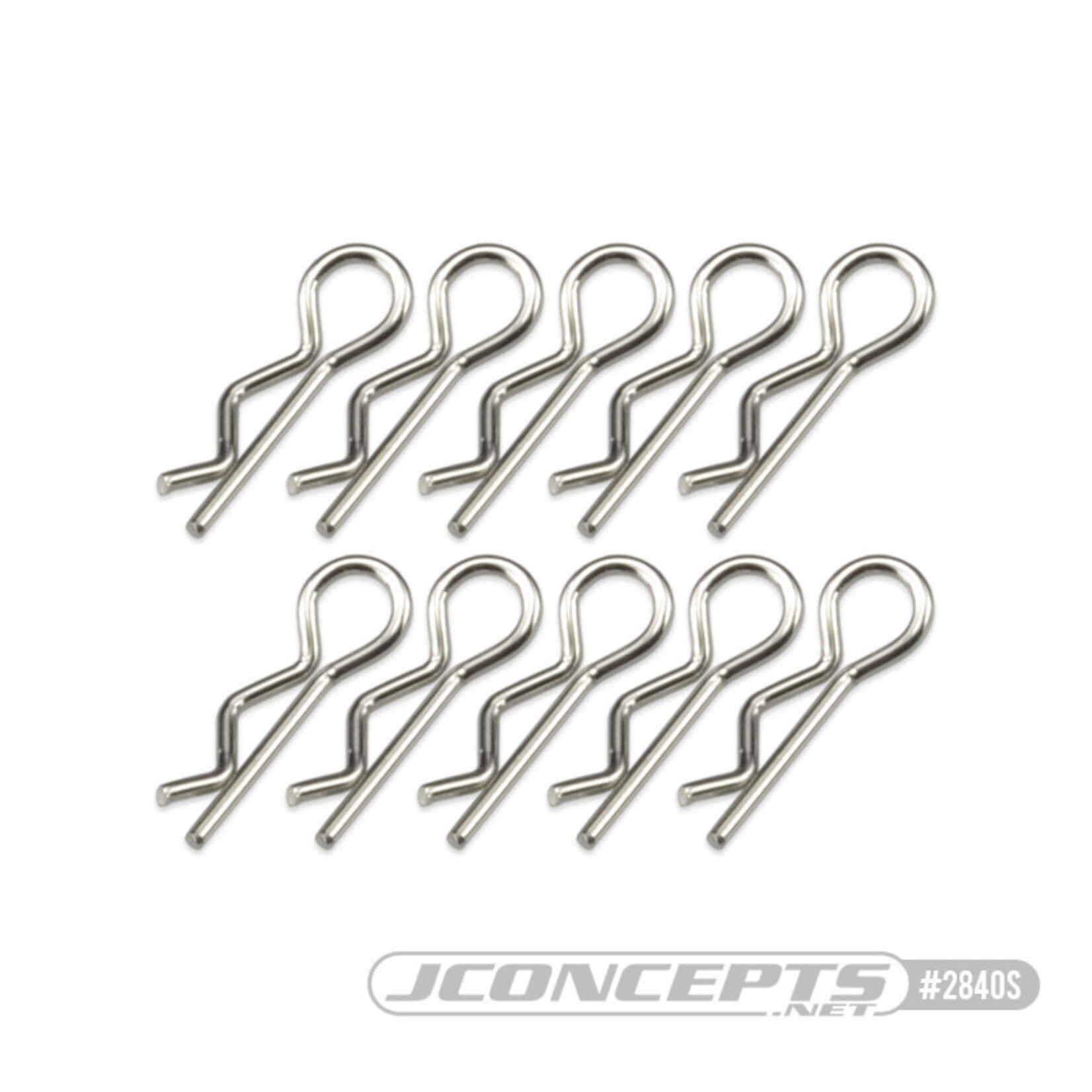 JConcepts JCO2840S JConcepts Compact Angled Body Clips (10) (Silver)
