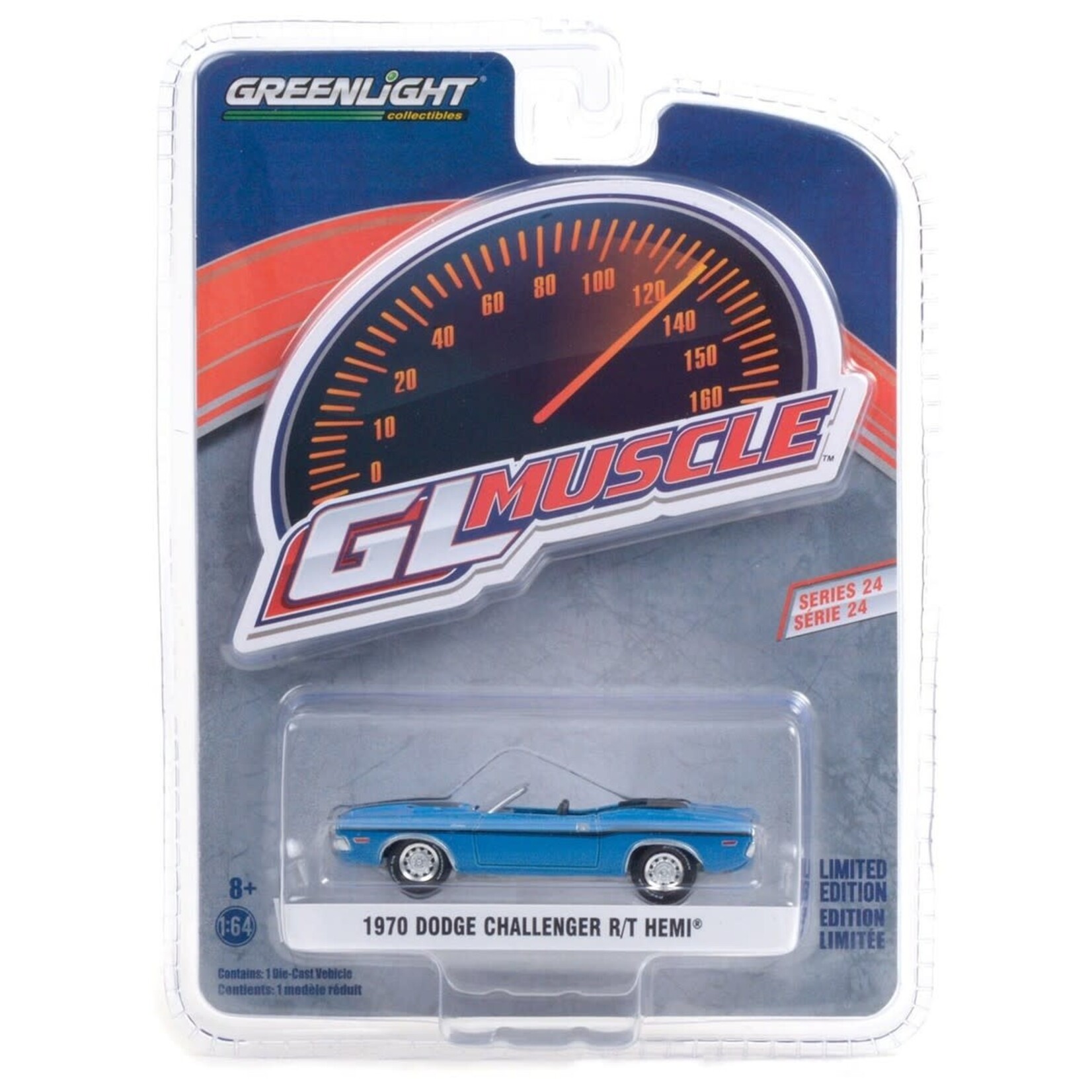 Greenlight GLT13290-B Greenlight 1970 Dodge Challenger R/T HEMI Convertible GL Muscle Series 24