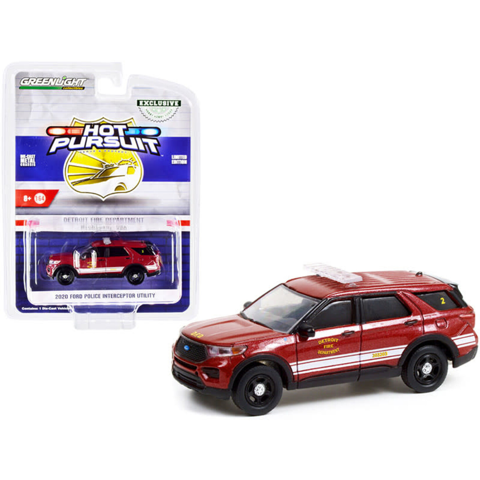 Greenlight GLT30257 Greenlight 2020 Ford Police Interceptor Detroit FD