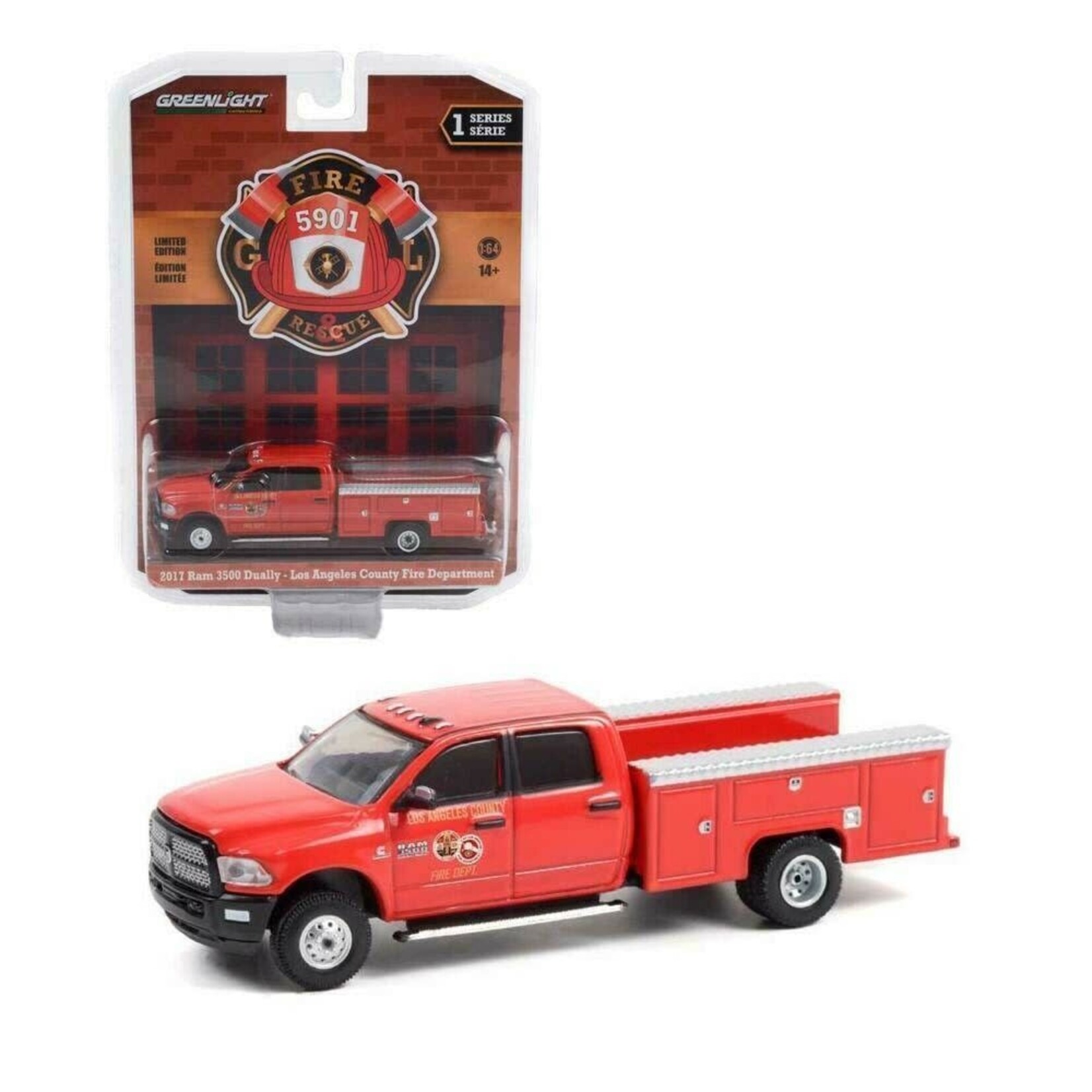 Greenlight GLT67010-E Greenlight 2017 RAM 3500 Dually Los Angeles Fire Department