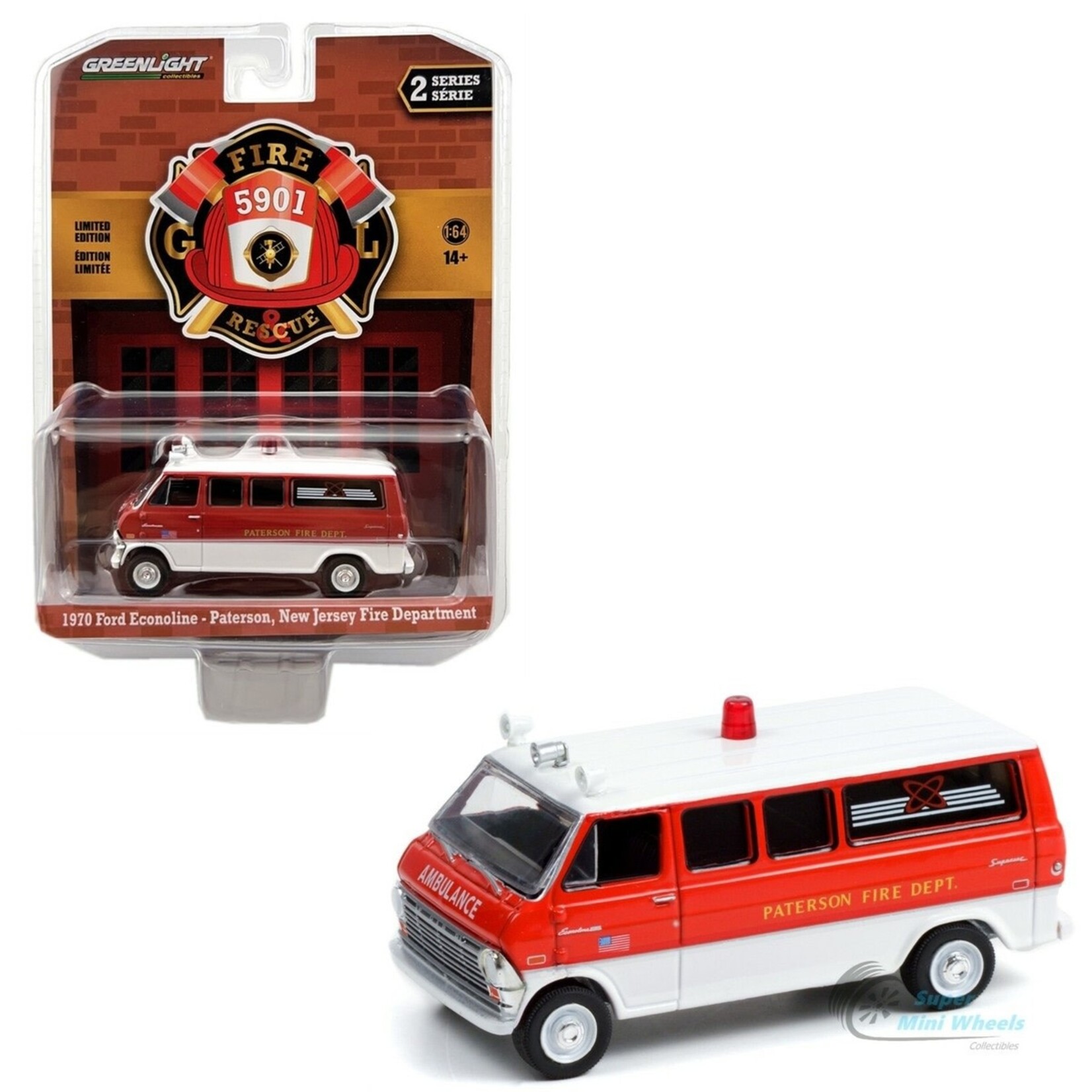 Greenlight GLT67020-A Greenlight 1970 Ford Econoline New Jersey Fire Department
